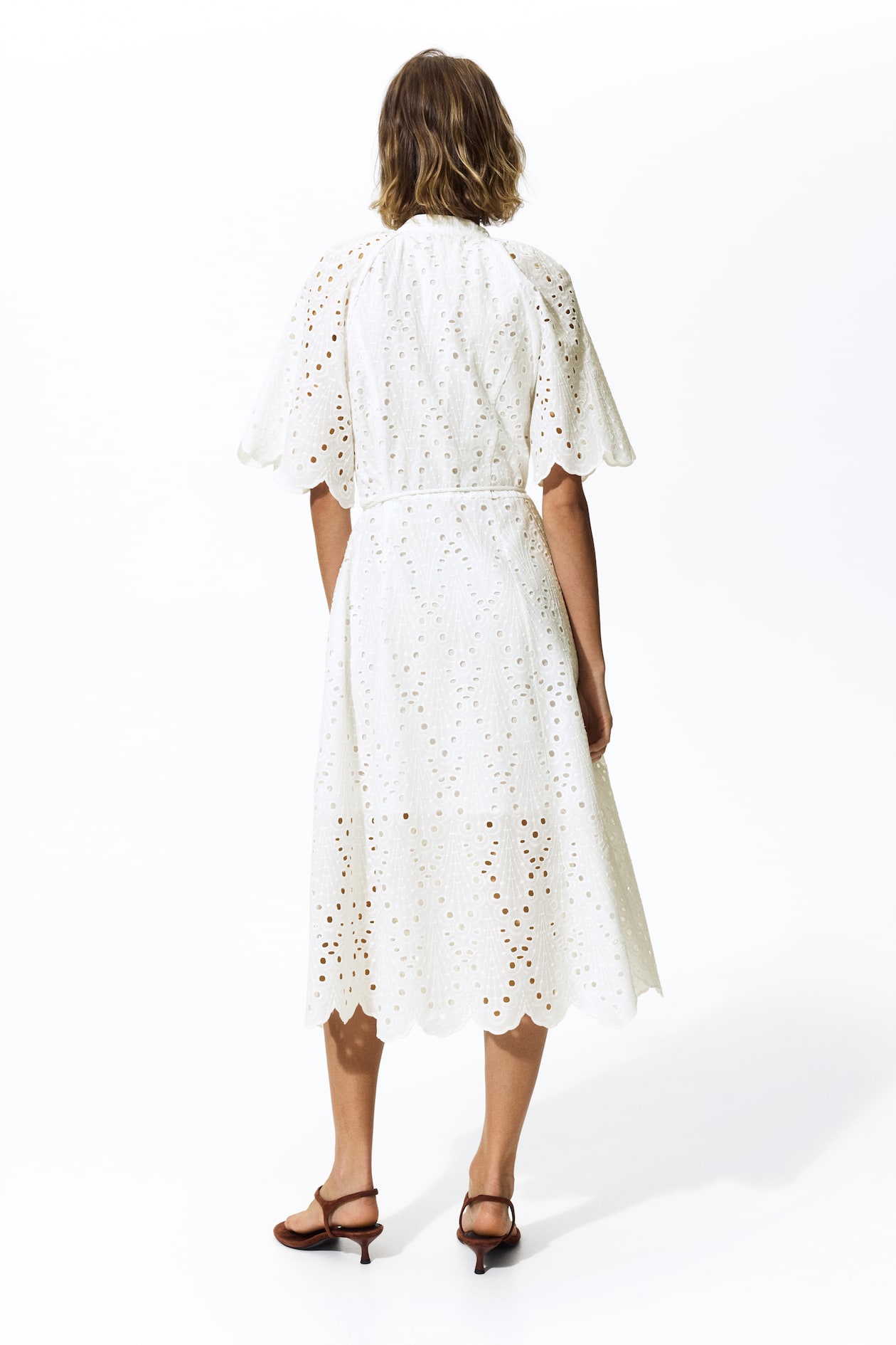 Broderie anglaise shirt dress - image 5