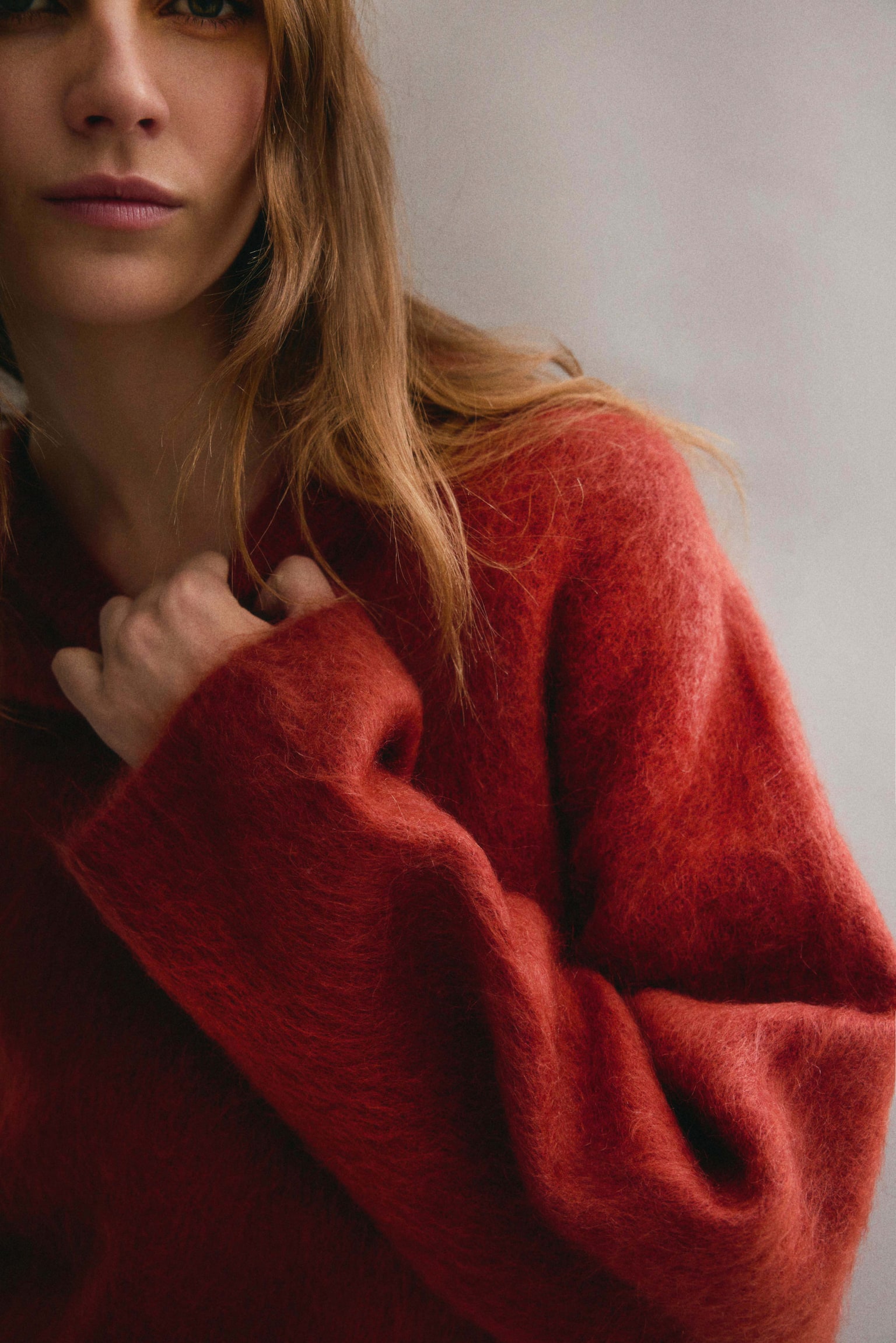 Oversized mohair-blend jumper - Burnt orange/Bright orange/Green/Dark beige/Mustard yellow/Black/Dark grey/Light grey/Dark brown - 4