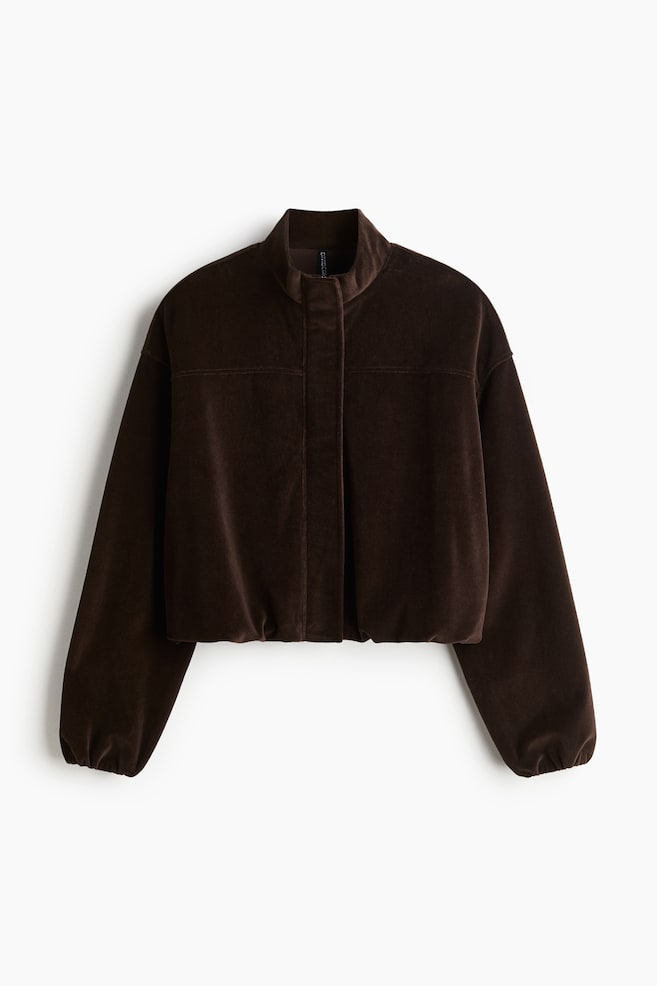 Chaqueta de velour - Marrón oscuro - 1