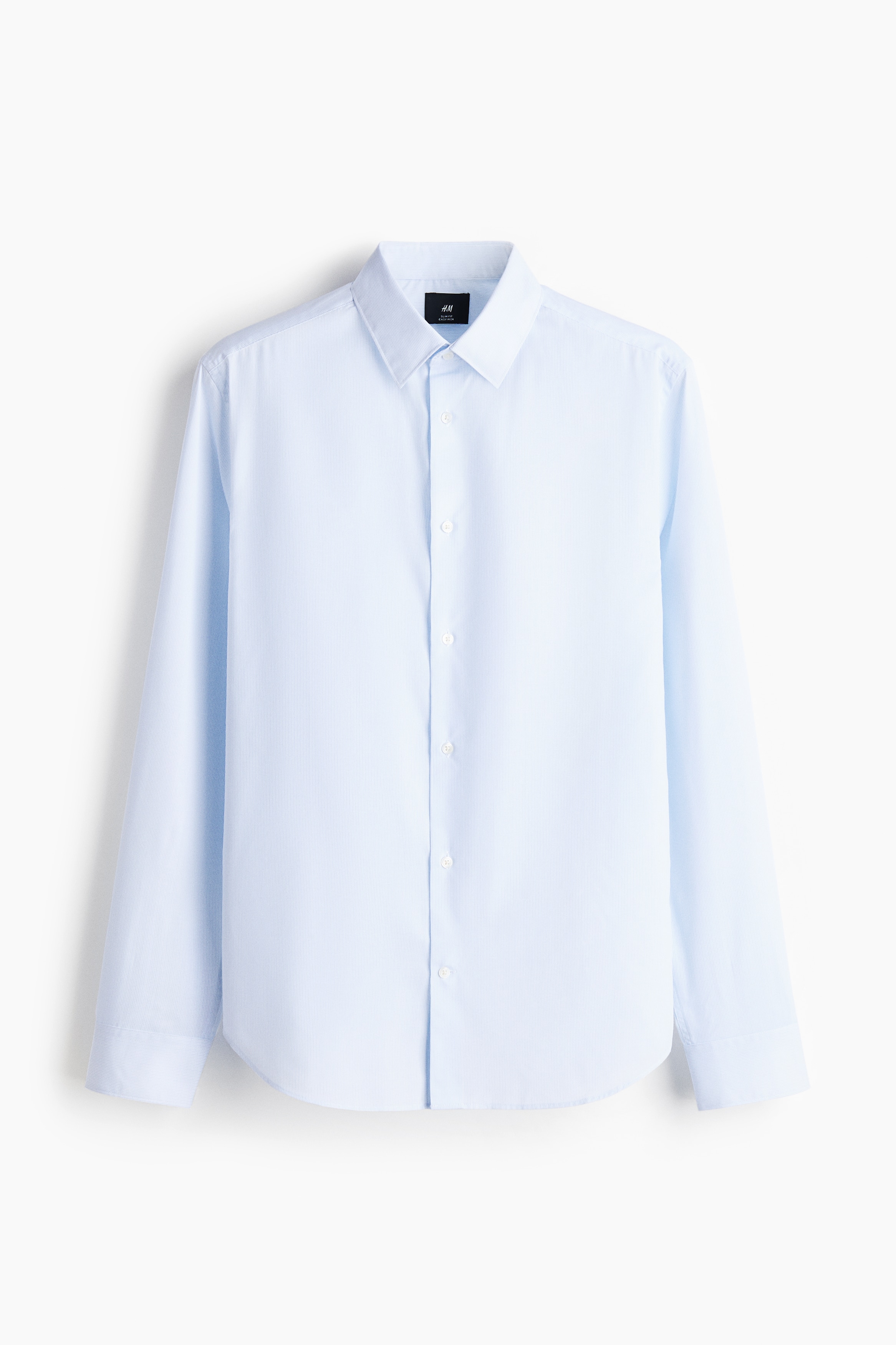 Slim Fit Easy-iron shirt - Light blue/Striped/Black/White/Light blue/Striped/Light blue/Navy blue