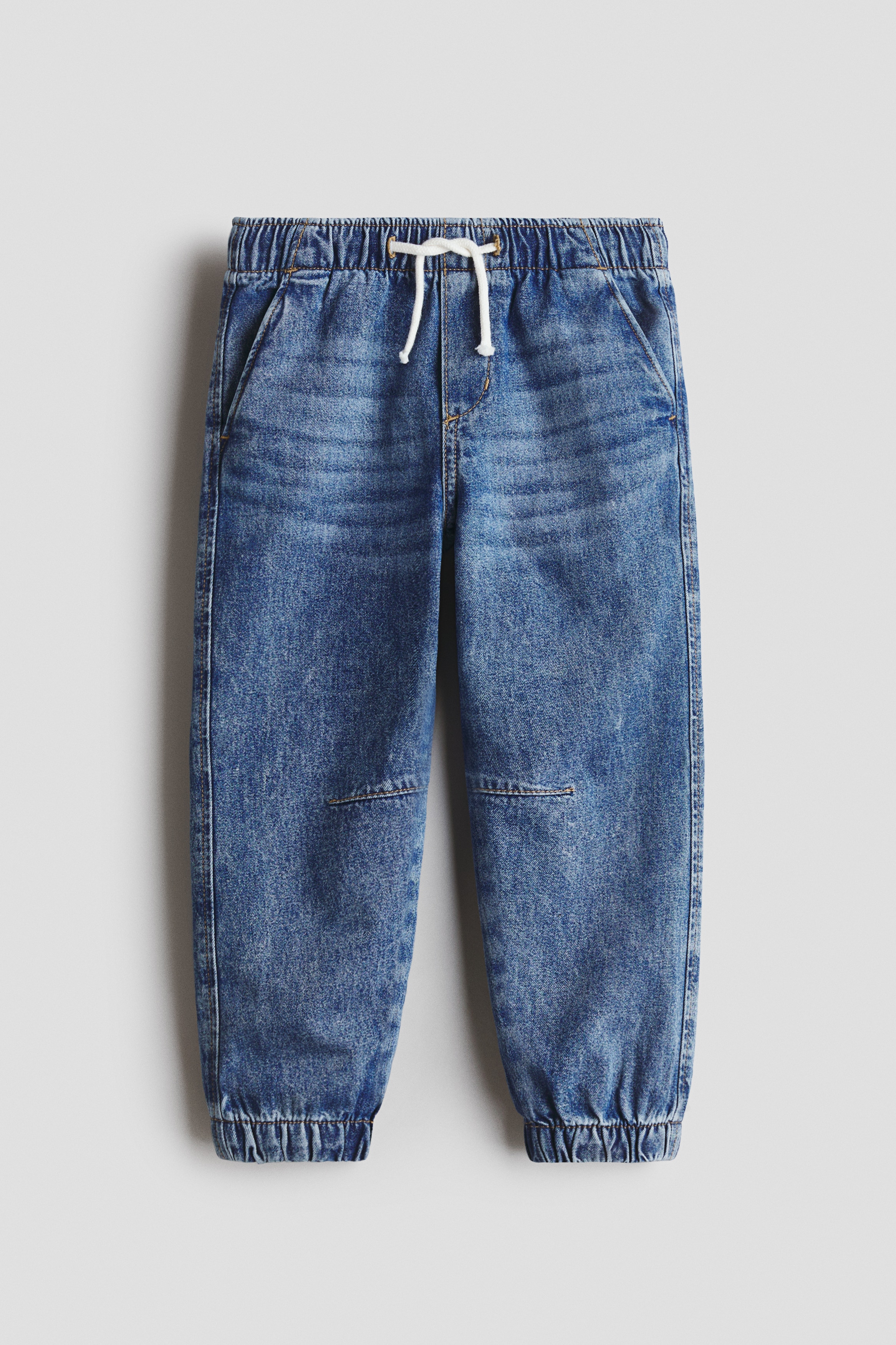 Cotton Denim Joggers - Denim blue/Washed light denim blue/Dark denim gray