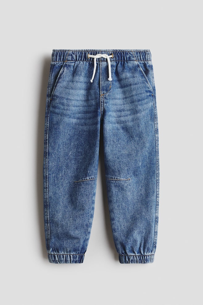 Cotton Denim Joggers - Denim blue/Washed light denim blue/Dark denim gray - 1