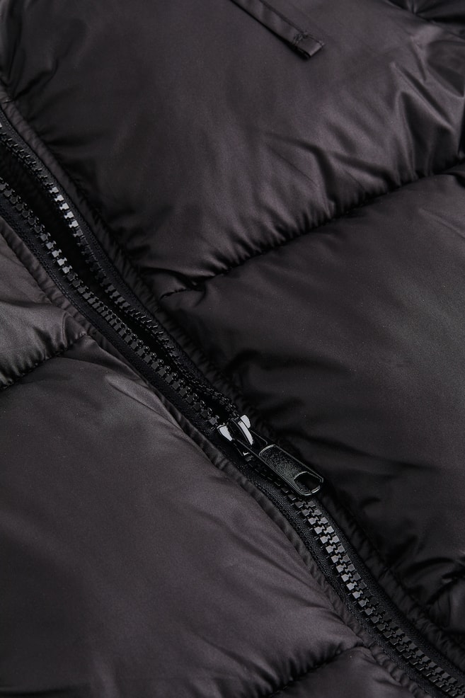Hooded puffer jacket - Black - 2