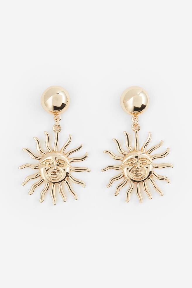 Pendant earrings - Gold-coloured - 1