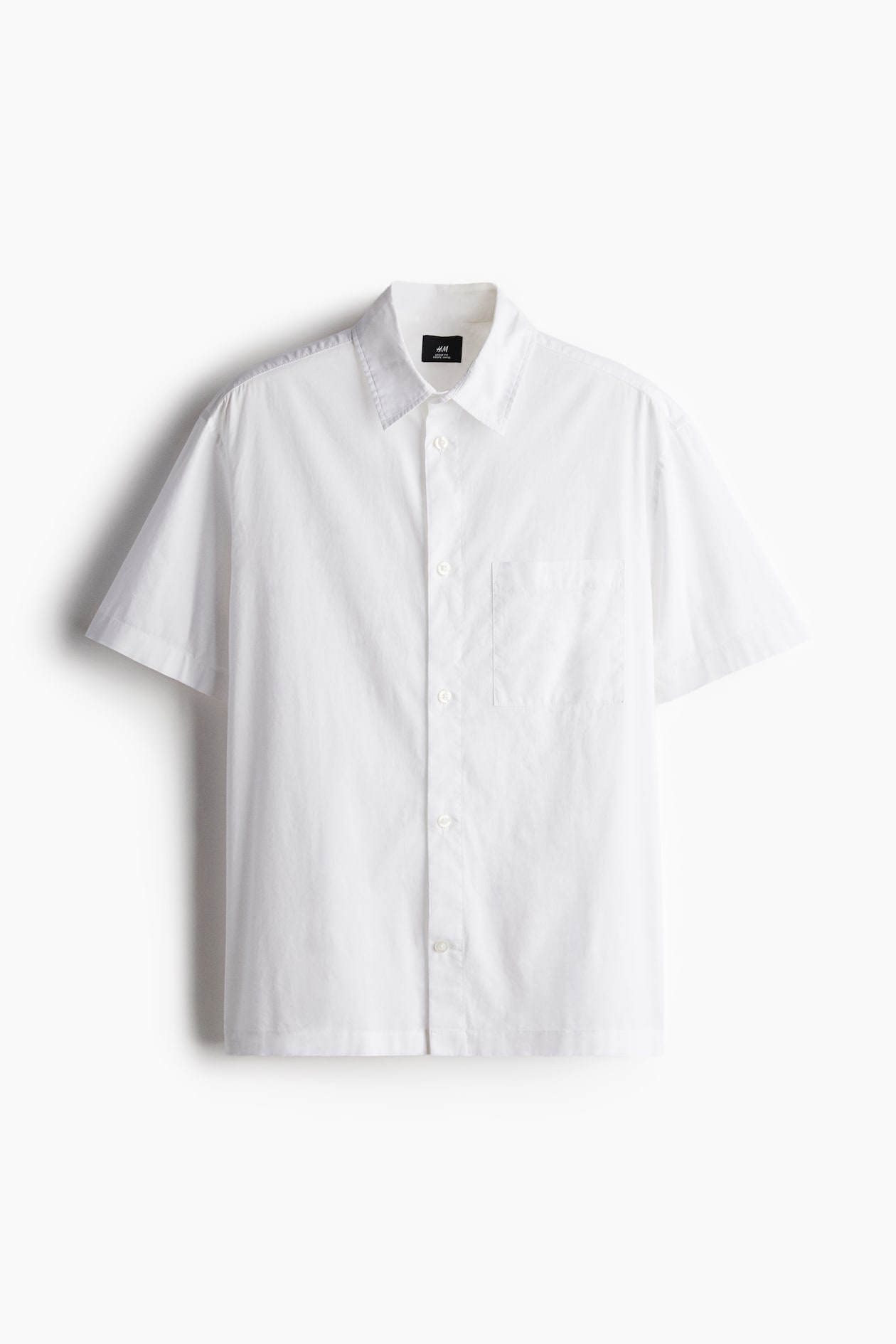 Loose Fit Short-Sleeved Shirt - White - Men | H&M US