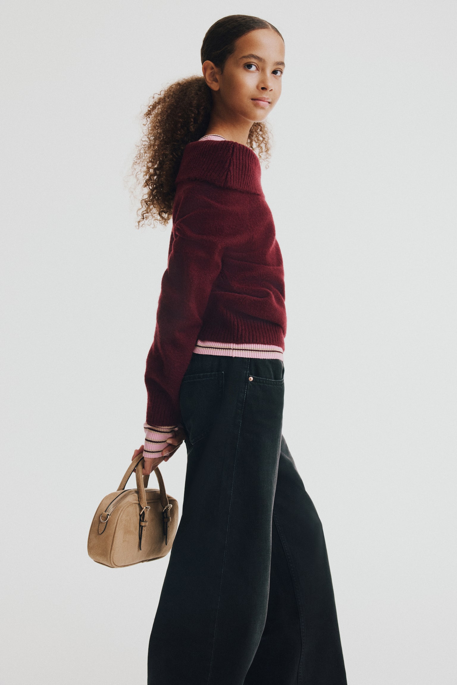 Свитер H&M Off-the-Shoulder, цвет: Тёмный красный — фото 6