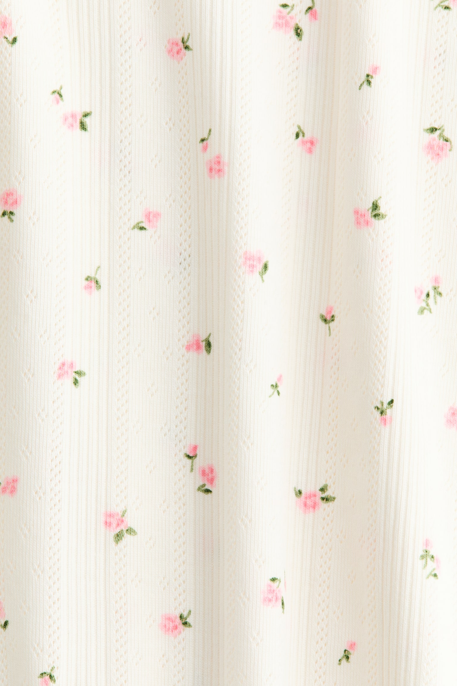 Pointelle thong body - White/Floral - 5