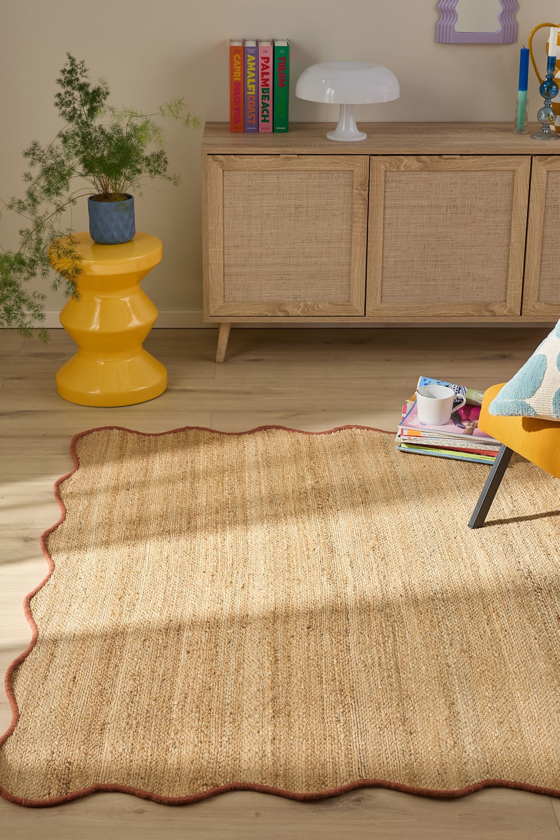 Jute Rug Mambo - Ruskea/Sininen/Musta/Violetti/Turkoosi