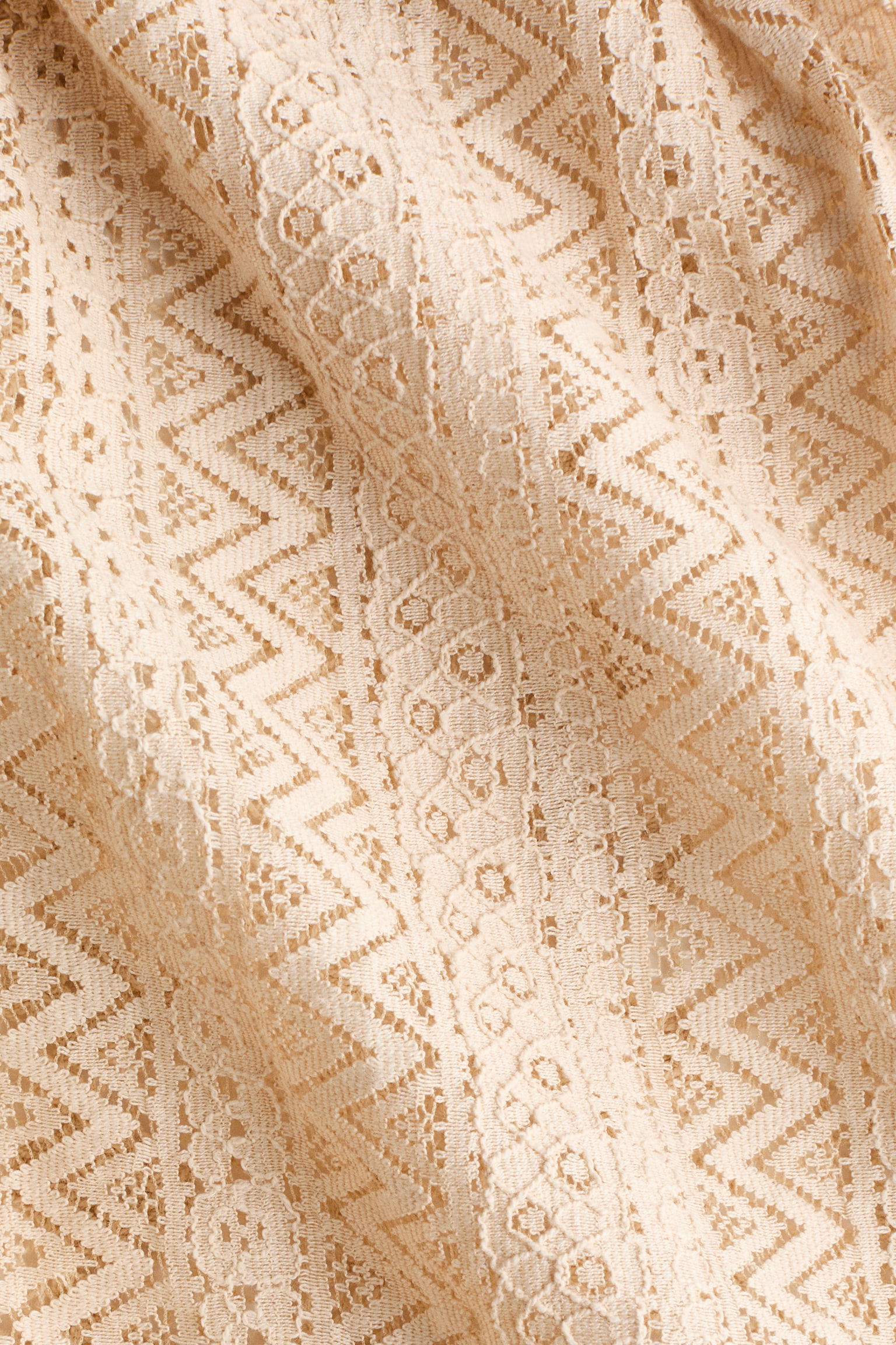 レースドローストリングパンツ - ライトベージュ - 3