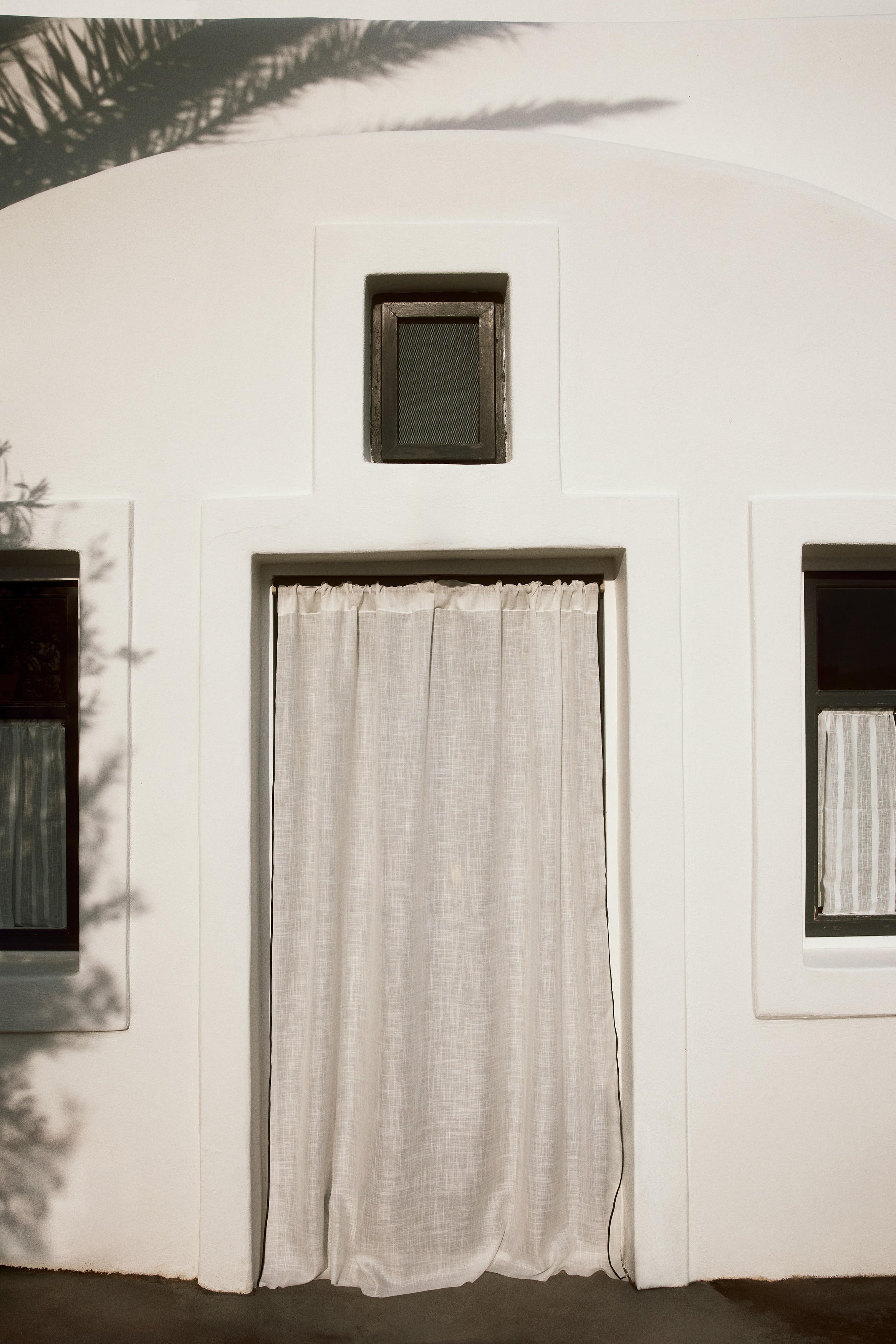 2-Pack Slub-Weave Curtains - Natural white