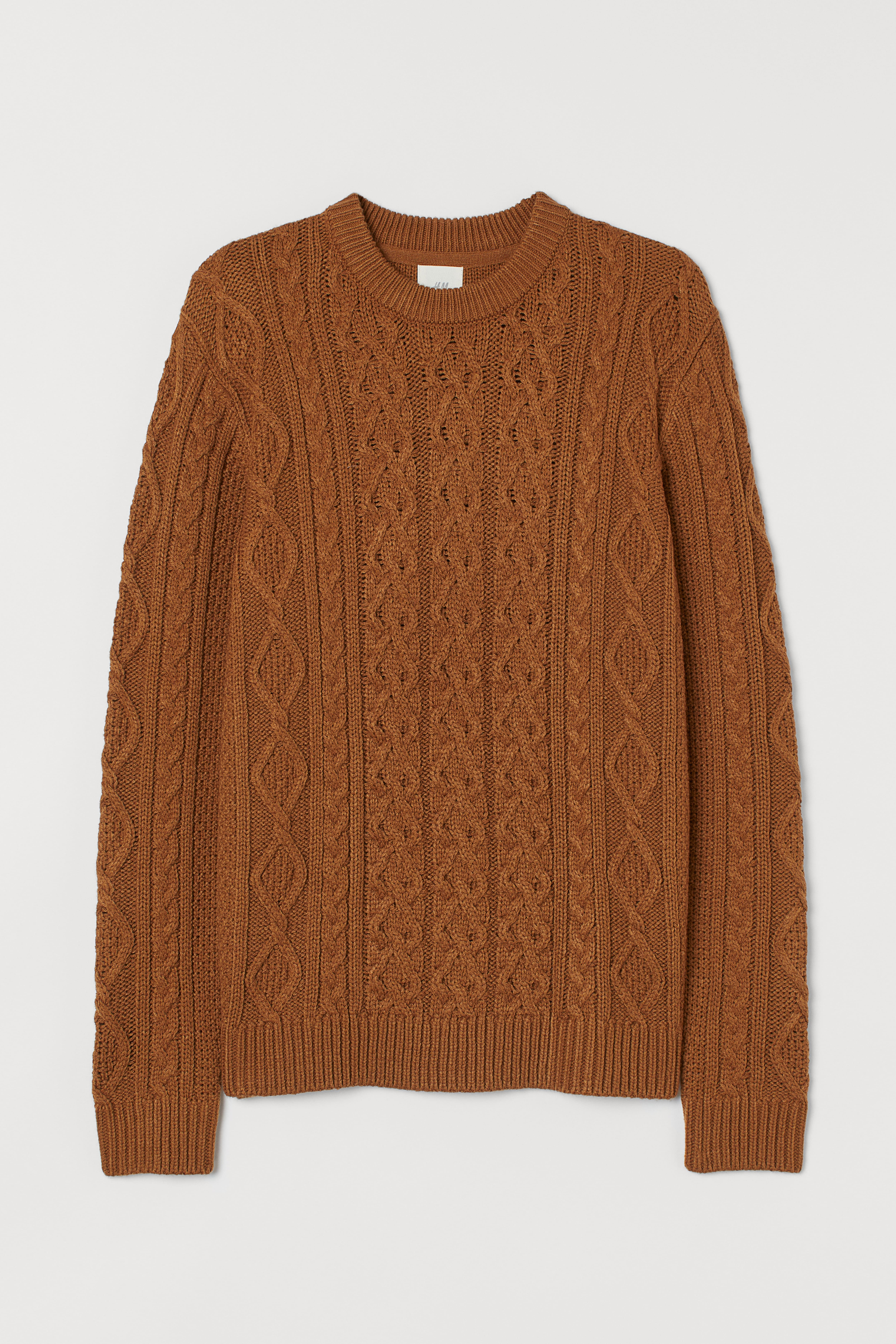 Cable knit Sweater Camel Men H M CA