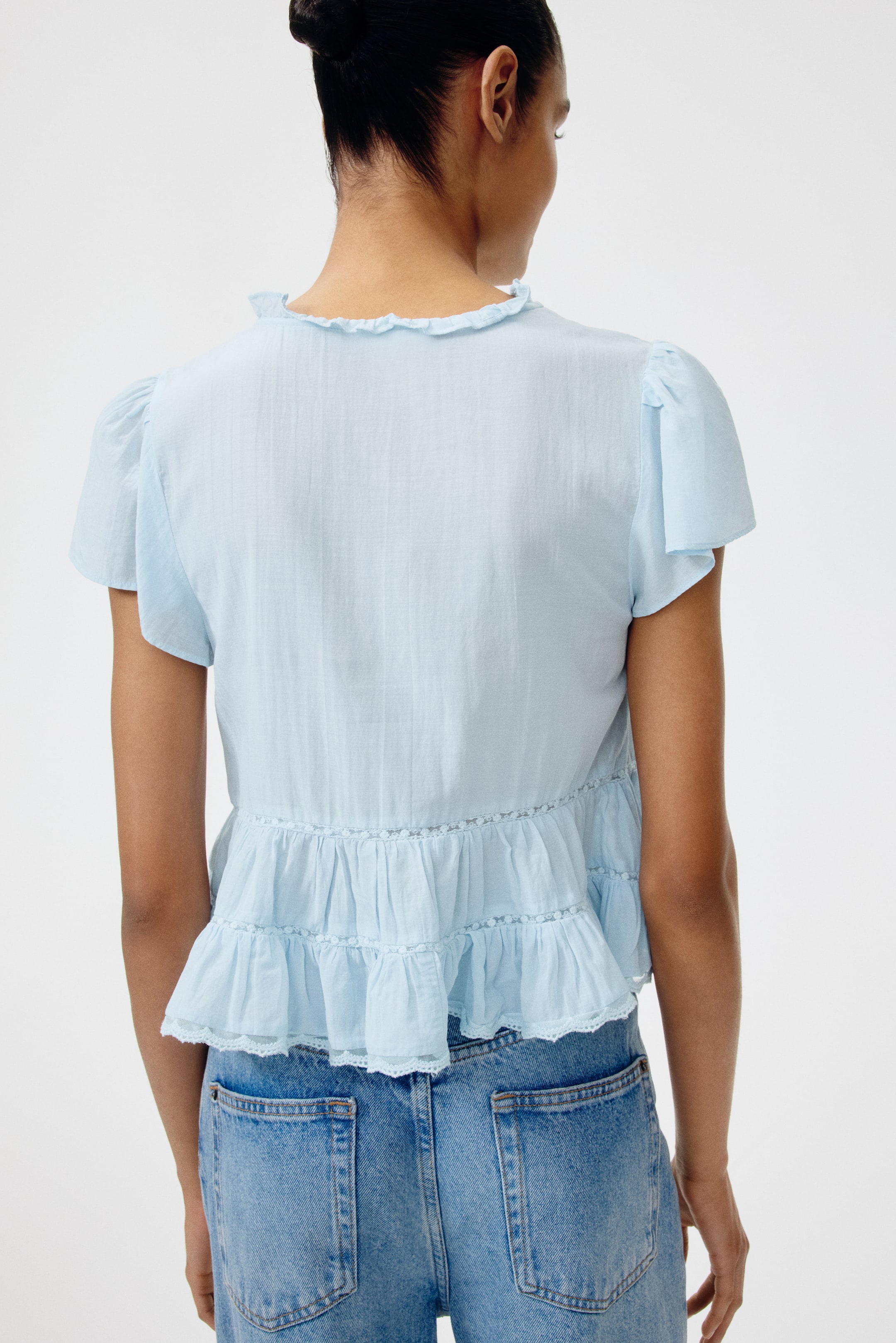 Blouse à manches bouffantes