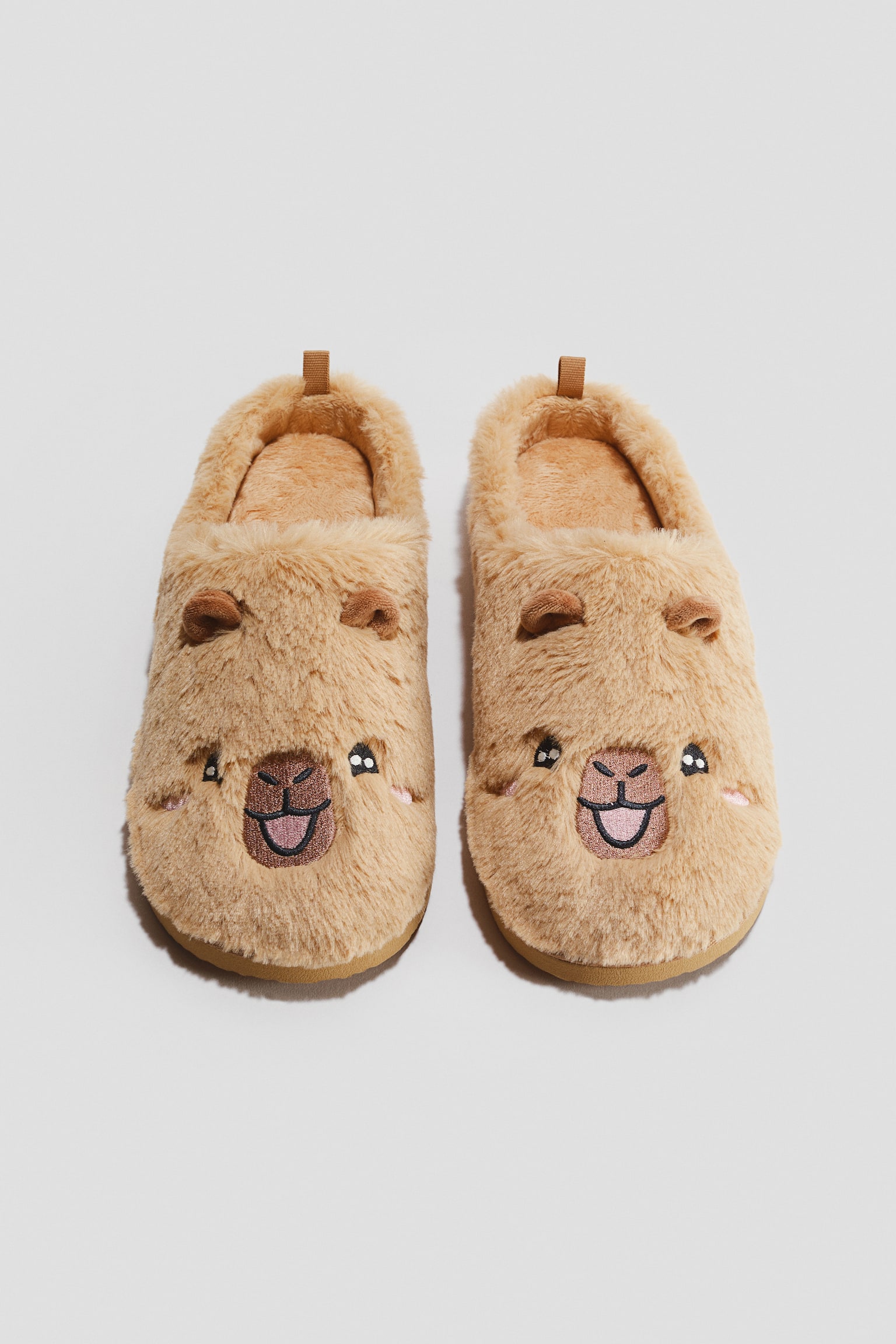 Chaussons duveteux - Beige/CapyFun