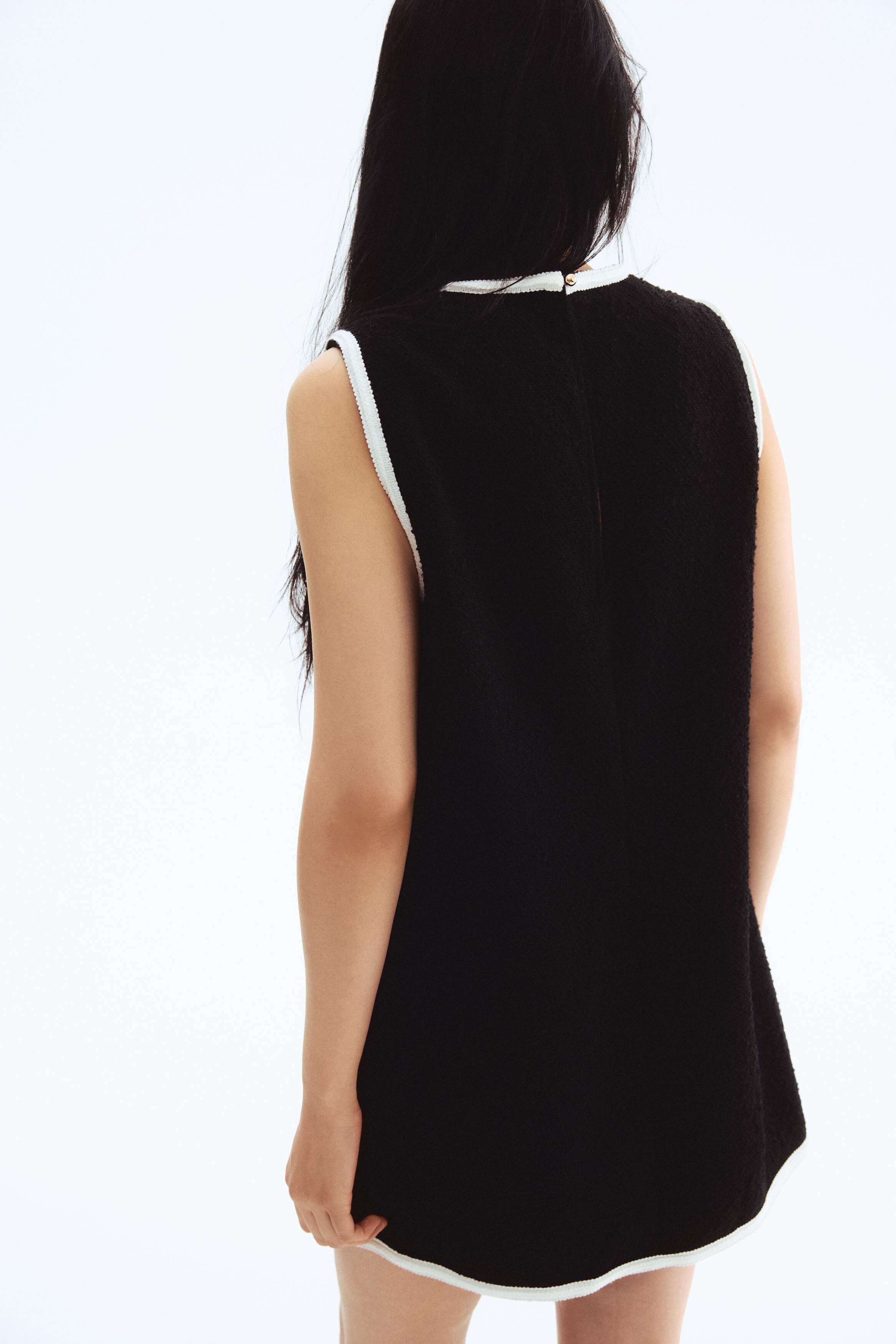 A-line bouclé dress