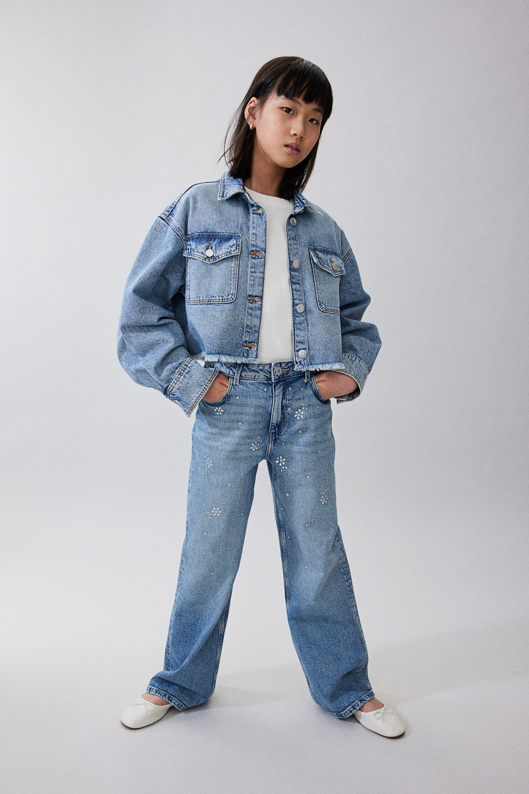 Baggy Fit Bootcut Leg Jeans