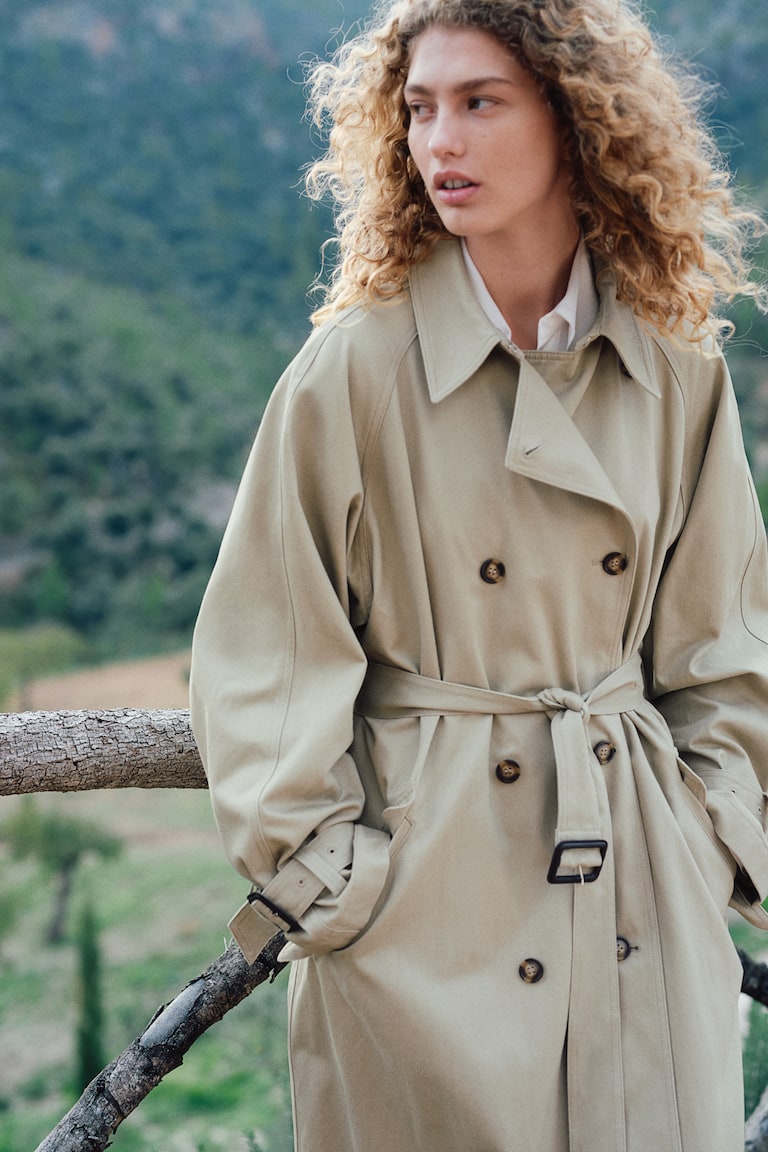Belted Trench Beige Summer Coat Belted Trench Coat Light Beige