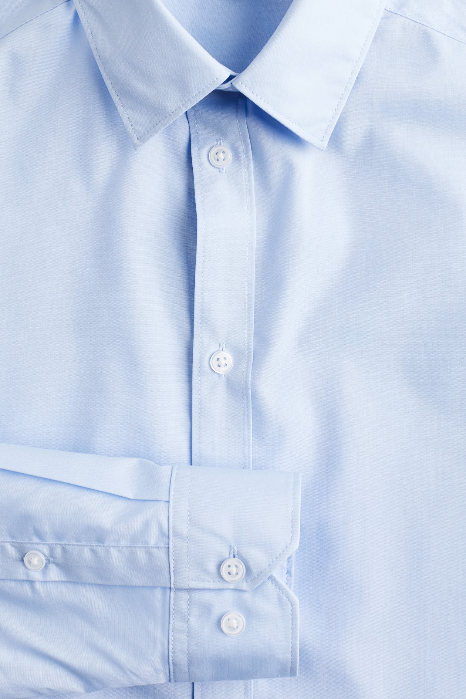 Regular Fit Easy-iron shirt - Light blue/Black/Light blue/White - 3