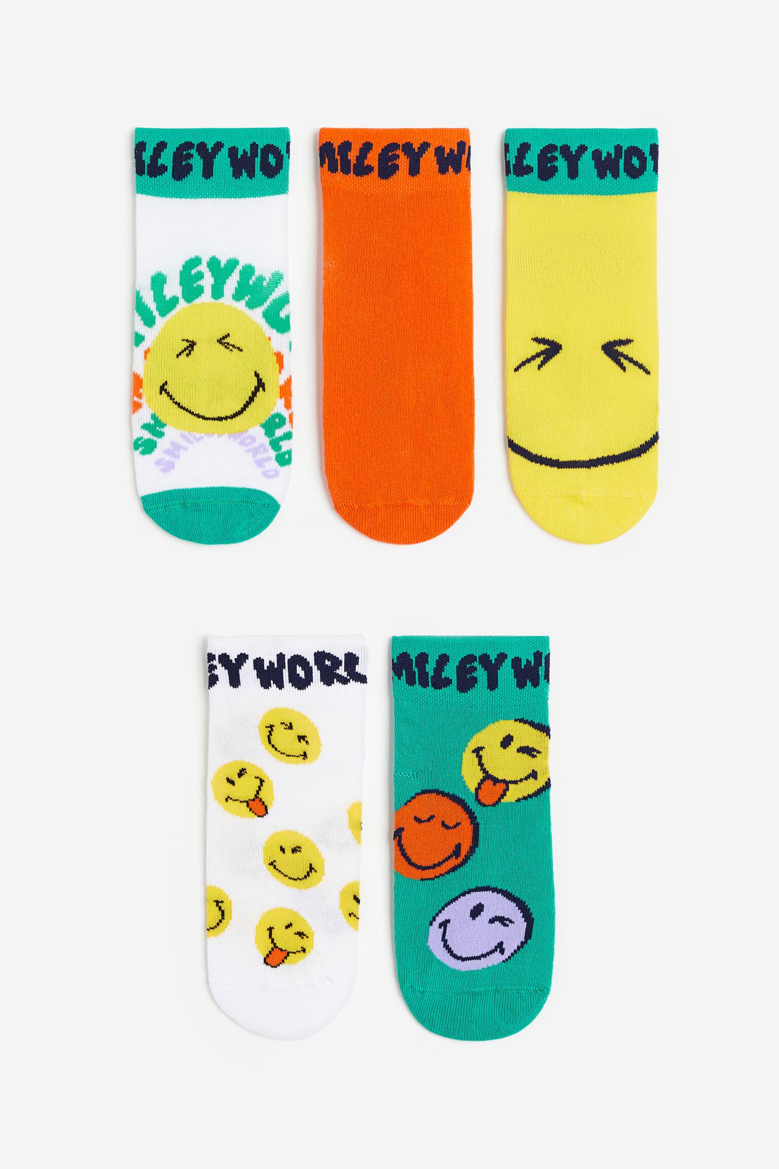 Bộ 5 đôi tất - Màu vàng/SmileyWorld® - 1