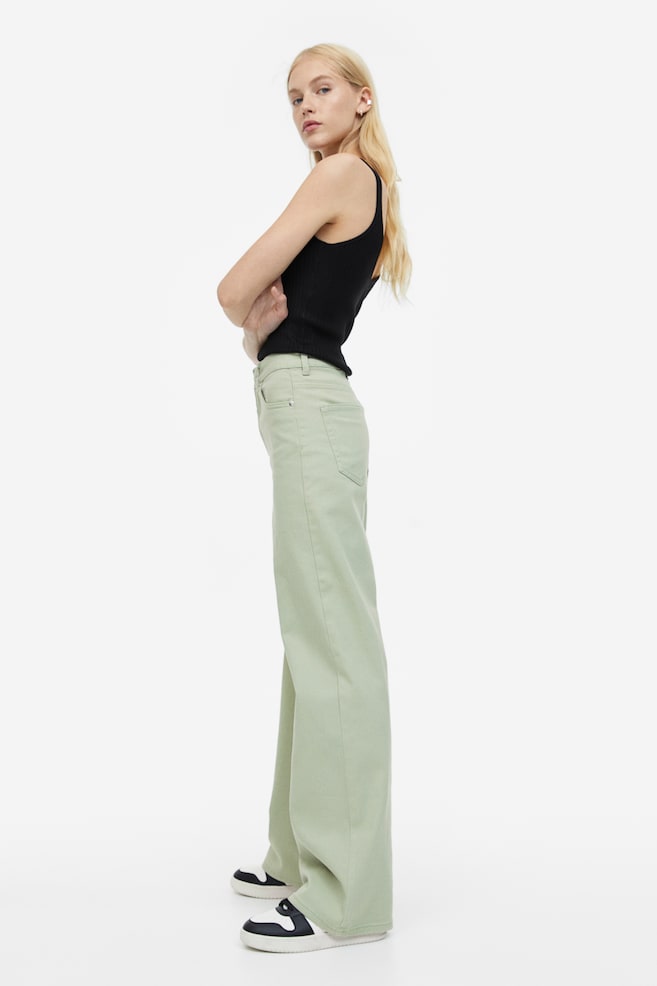 Wide twill trousers - Sage green/Black/Sky blue/Beige/dc/dc/dc/dc/dc/dc/dc/dc - 5