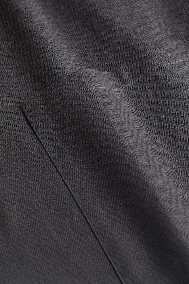 Linen-blend apron - Dark grey - 2
