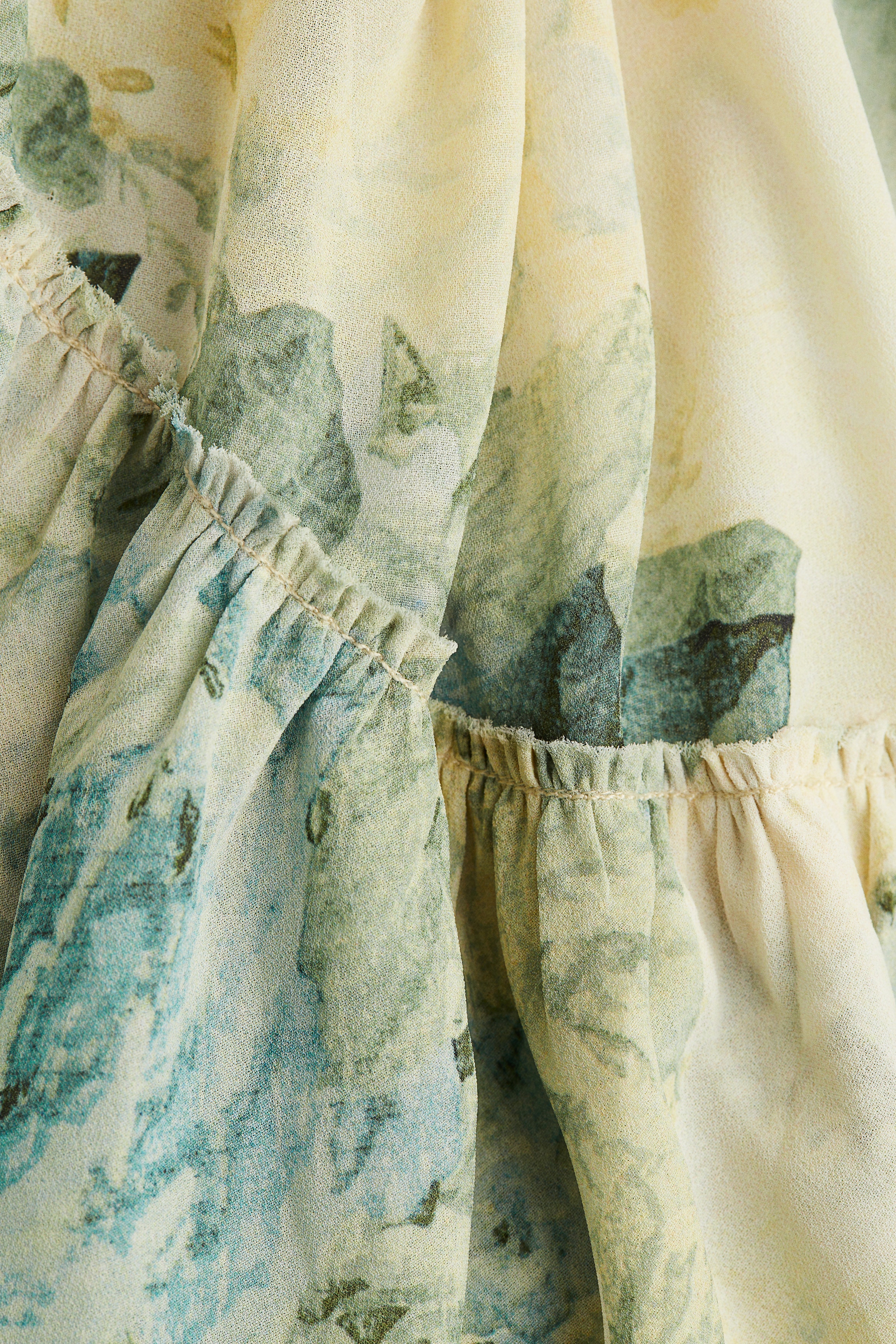 Frilled chiffon dress