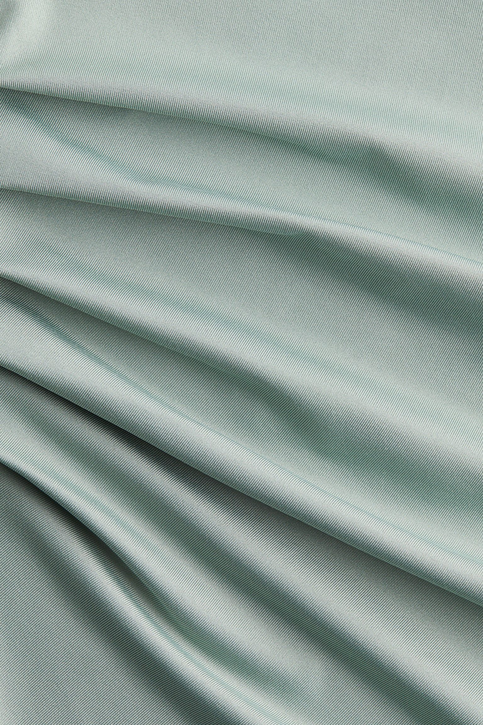 Áo lệch vai xếp rủ - Màu xanh lá pastel - 3