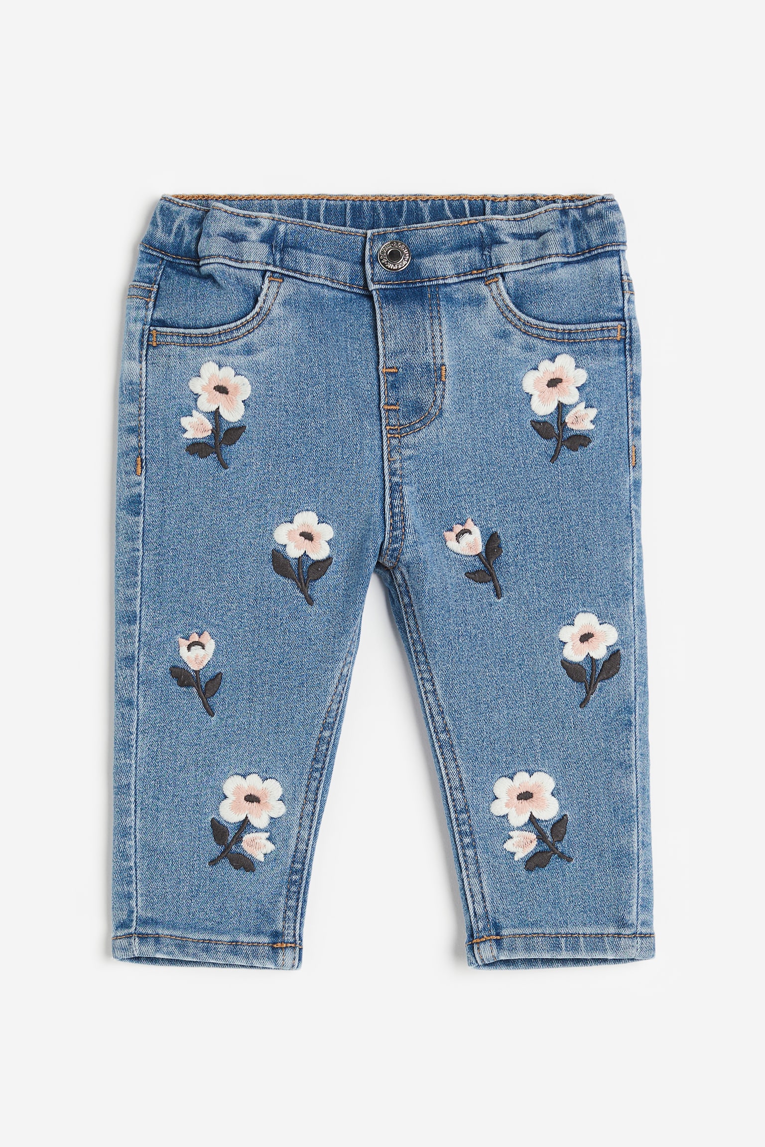 Embroidered Jeans - Denim blue - 1