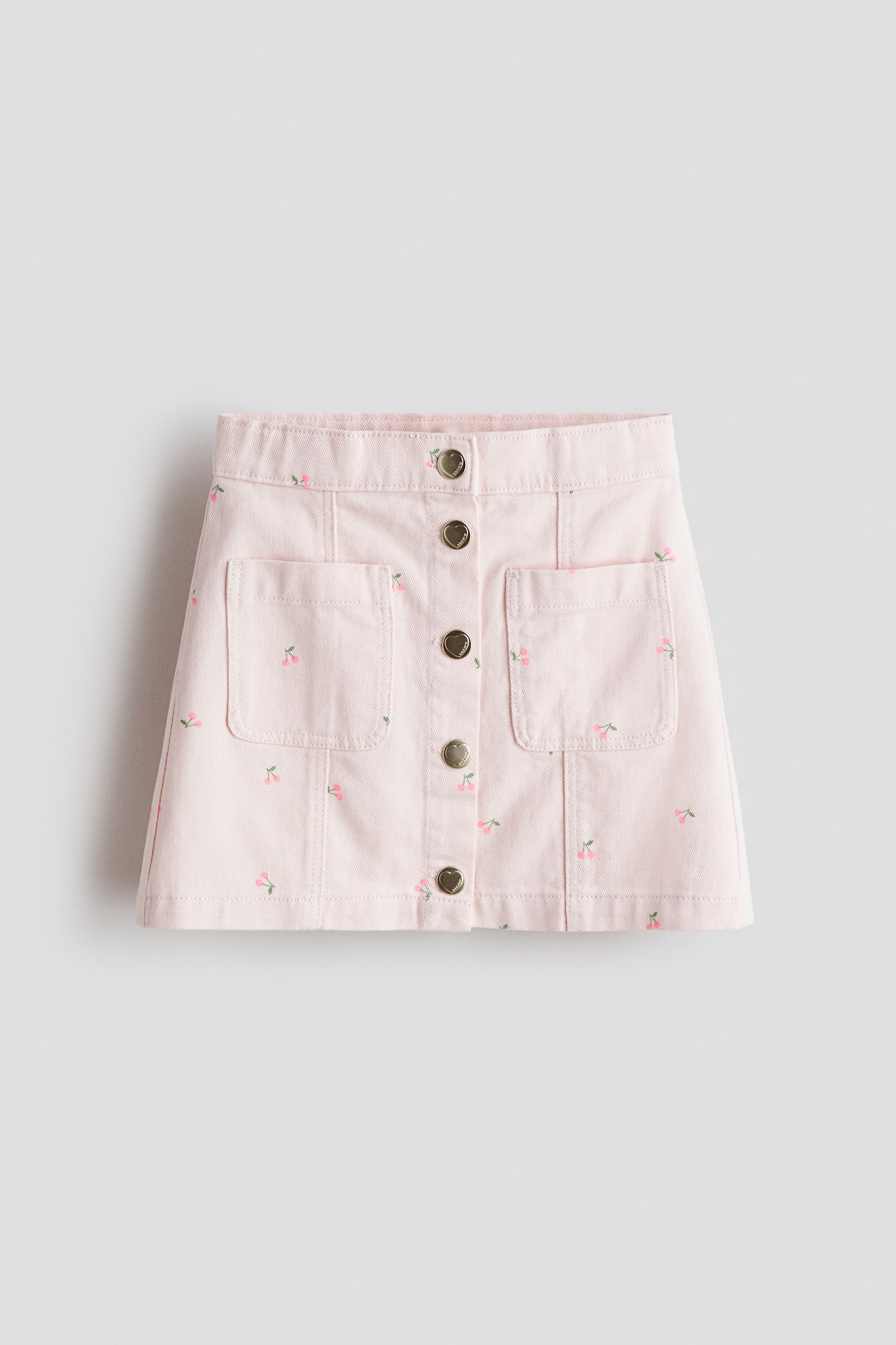 Cotton twill skirt - Light pink/Cherries/Cream/Floral - 2