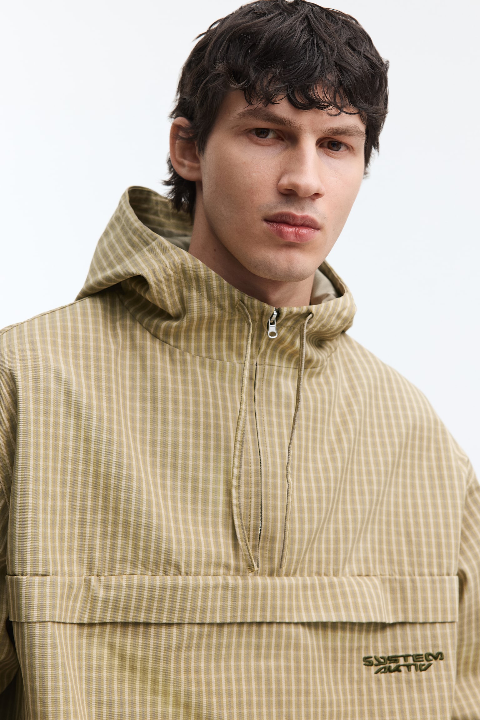 Popover jacket - Khaki green/Checked/Black - 4
