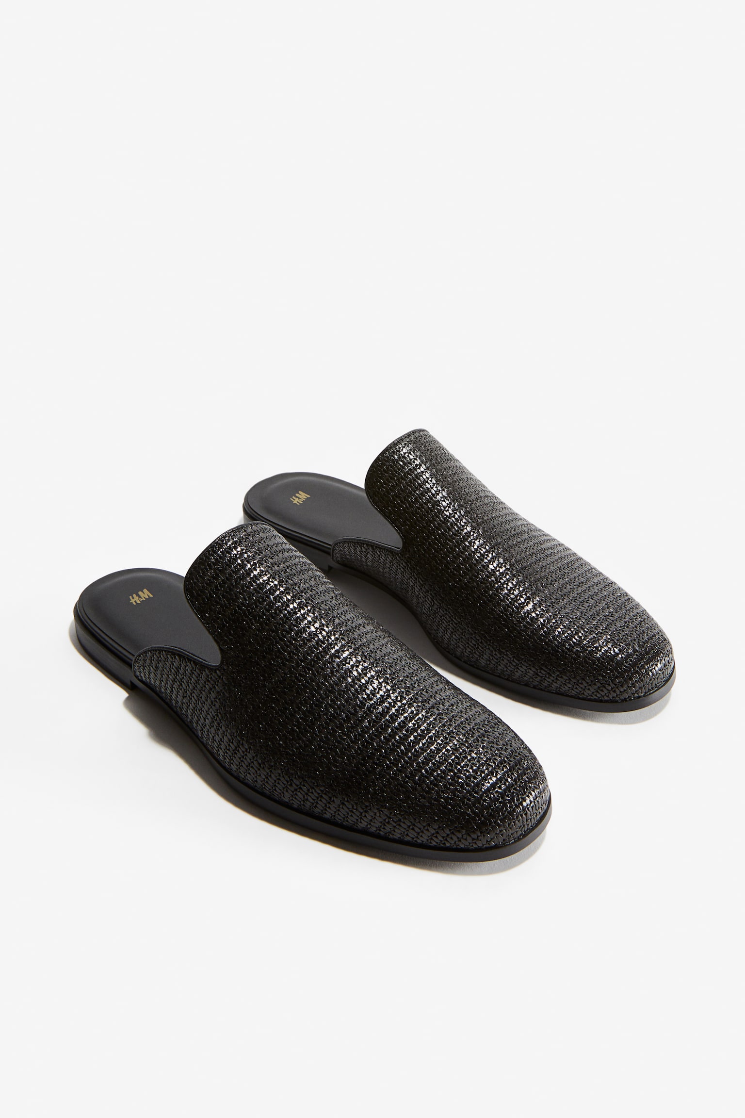 Mule Loafers - Black/Beige/Zigzag pattern/Black - 5