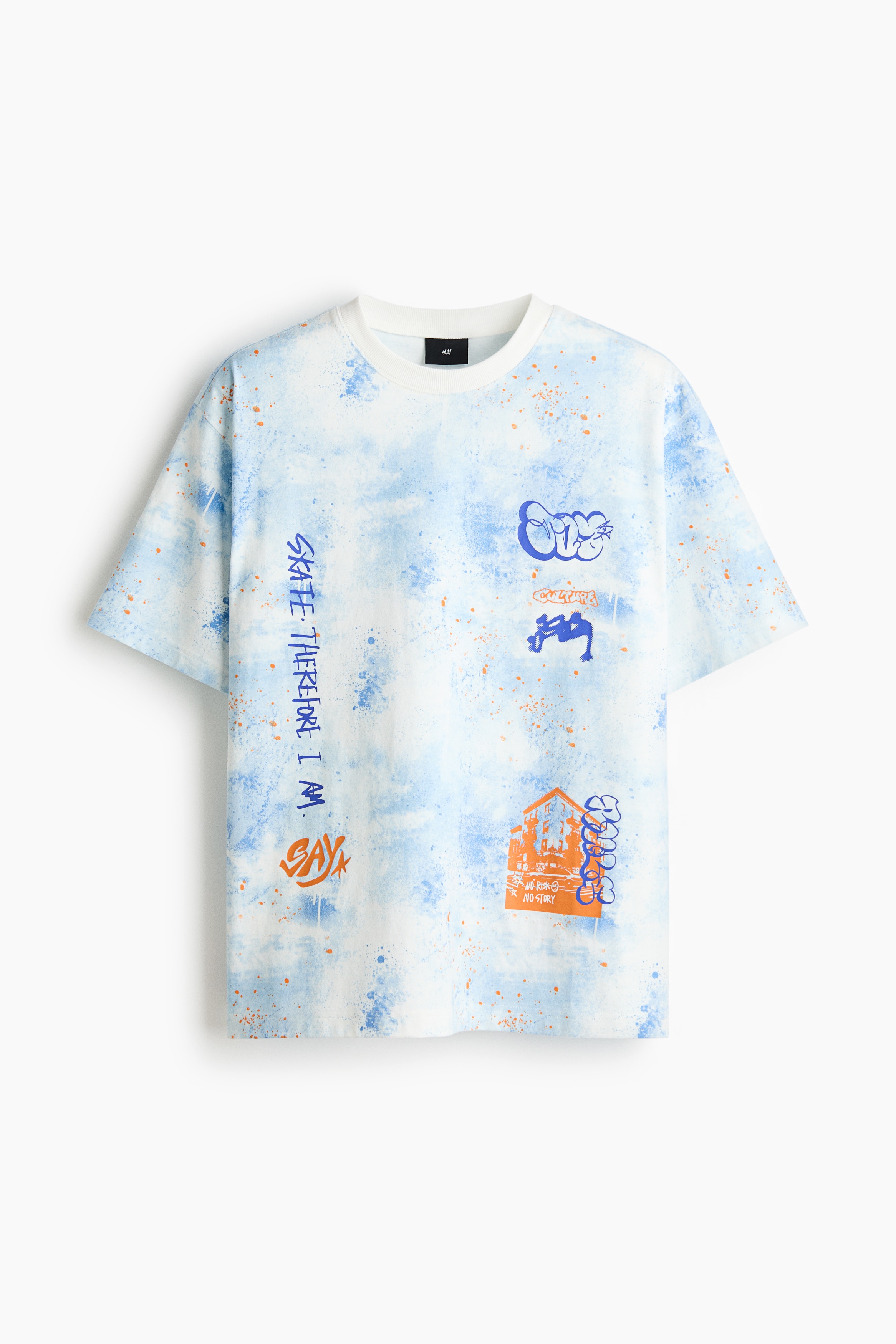 ルーズフィット プリントTシャツ - ブルー／タイダイ/ホワイト／Youth Race/ブラック／Culture/ダークパープル／Revel