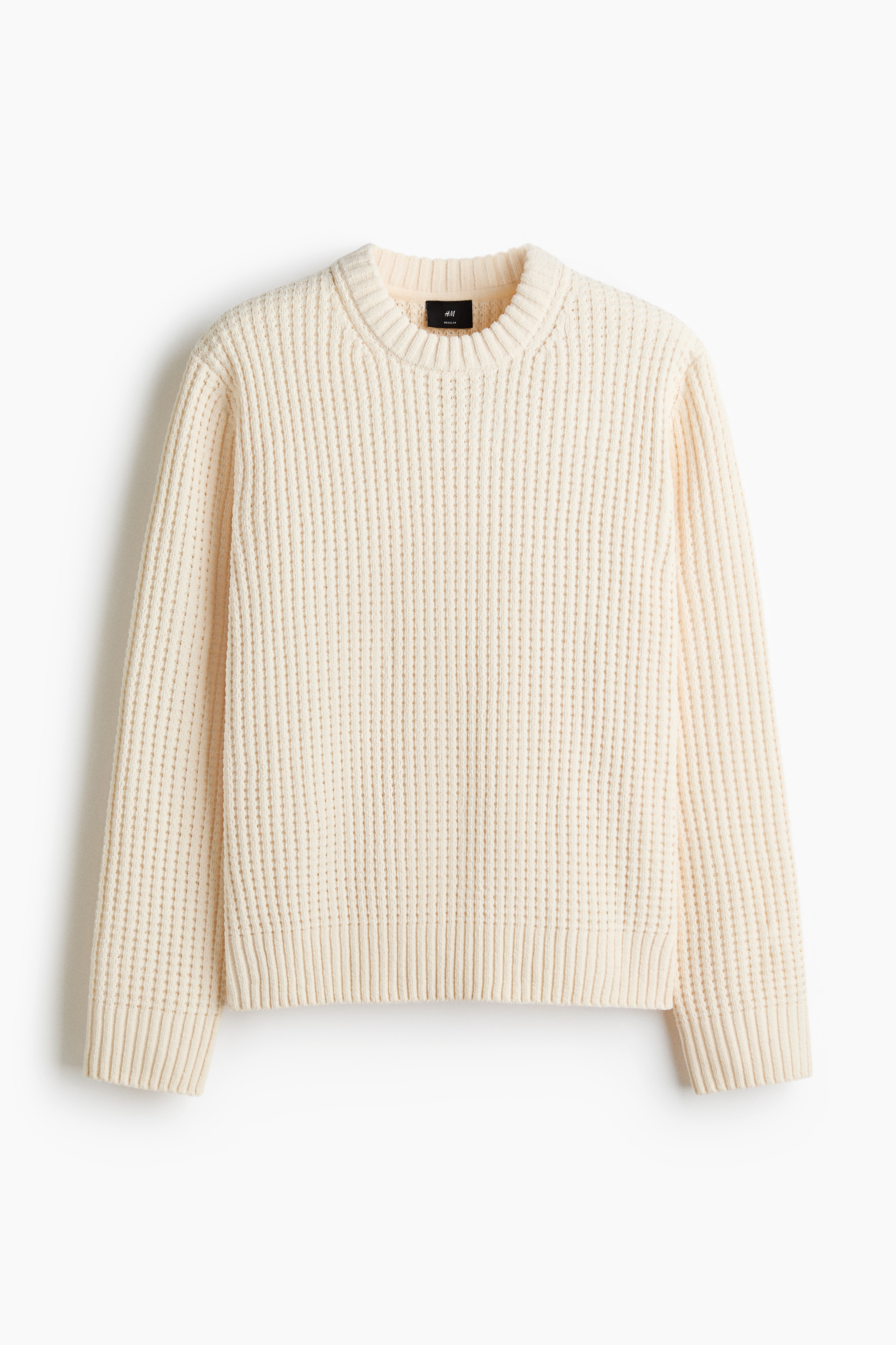 Regular Fit Jumper - Cream/Khaki green/Dark blue