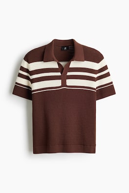 Pointellestickad pikétröja Regular Fit
