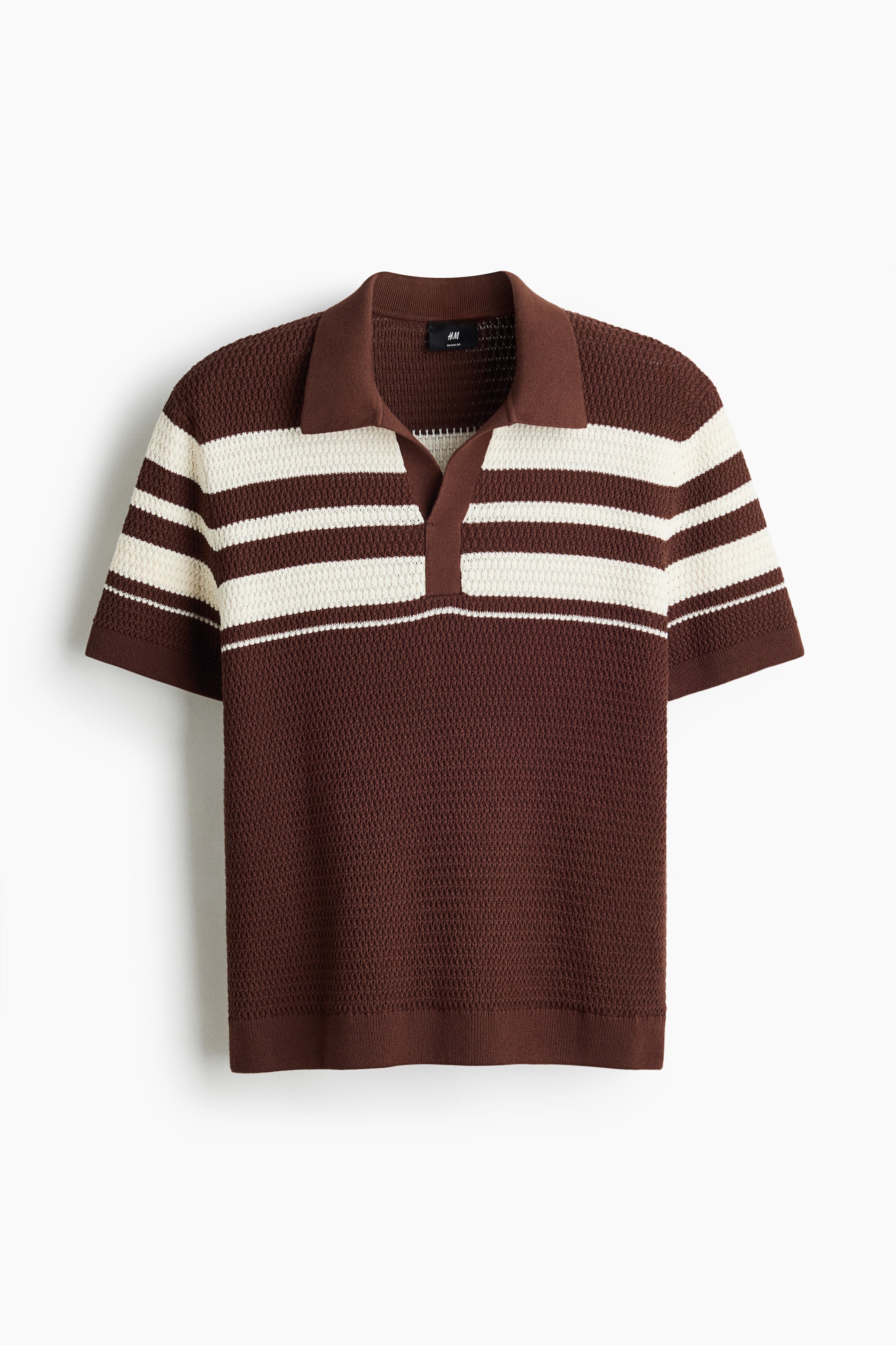 Polo classique en tricot pointelle