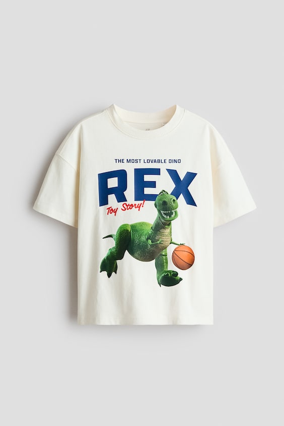 Детские футболки H&M Oversized T-Shirt with Printed Motif
