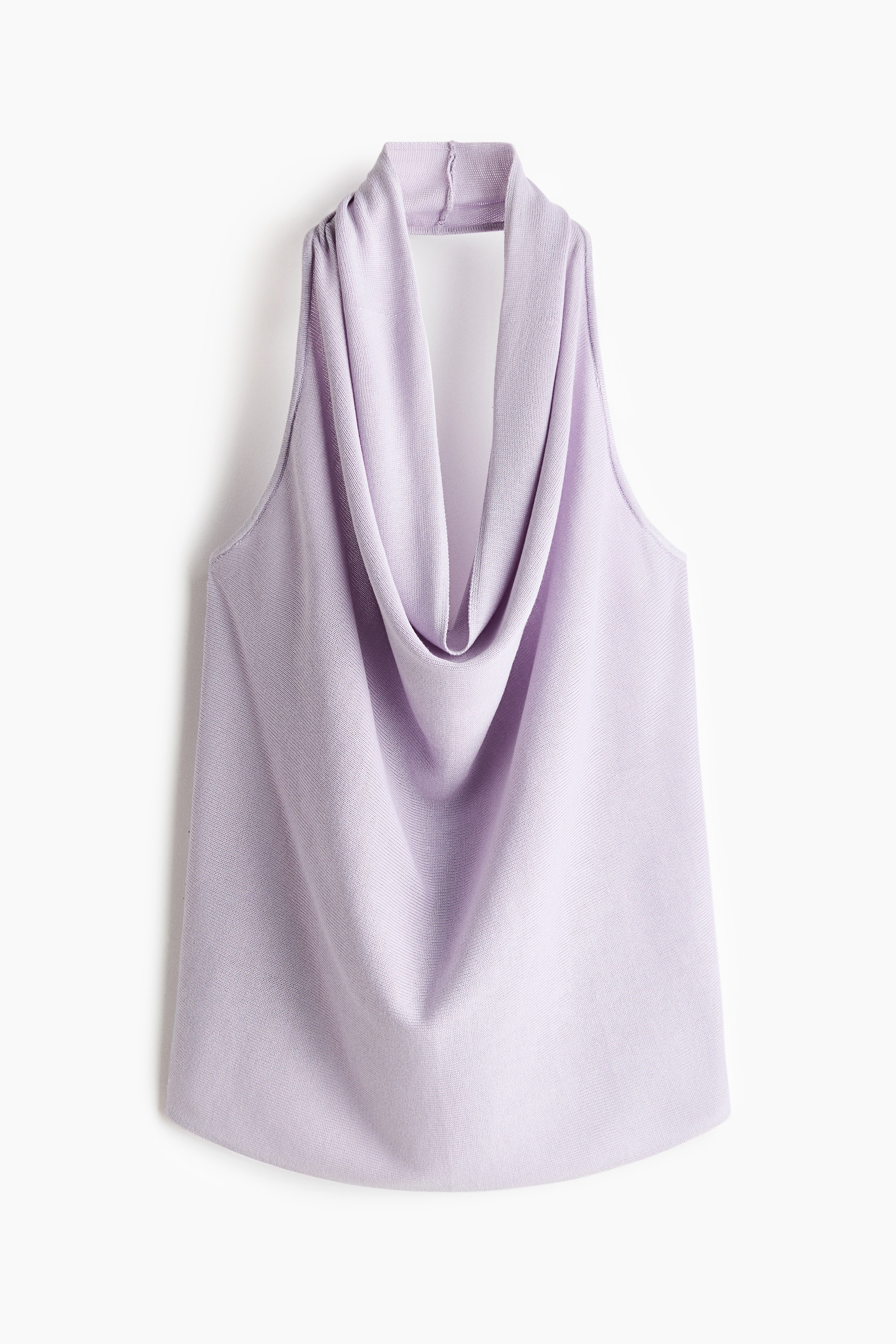 Haut à dos nu en fin tricot - Lilas/Vert clair