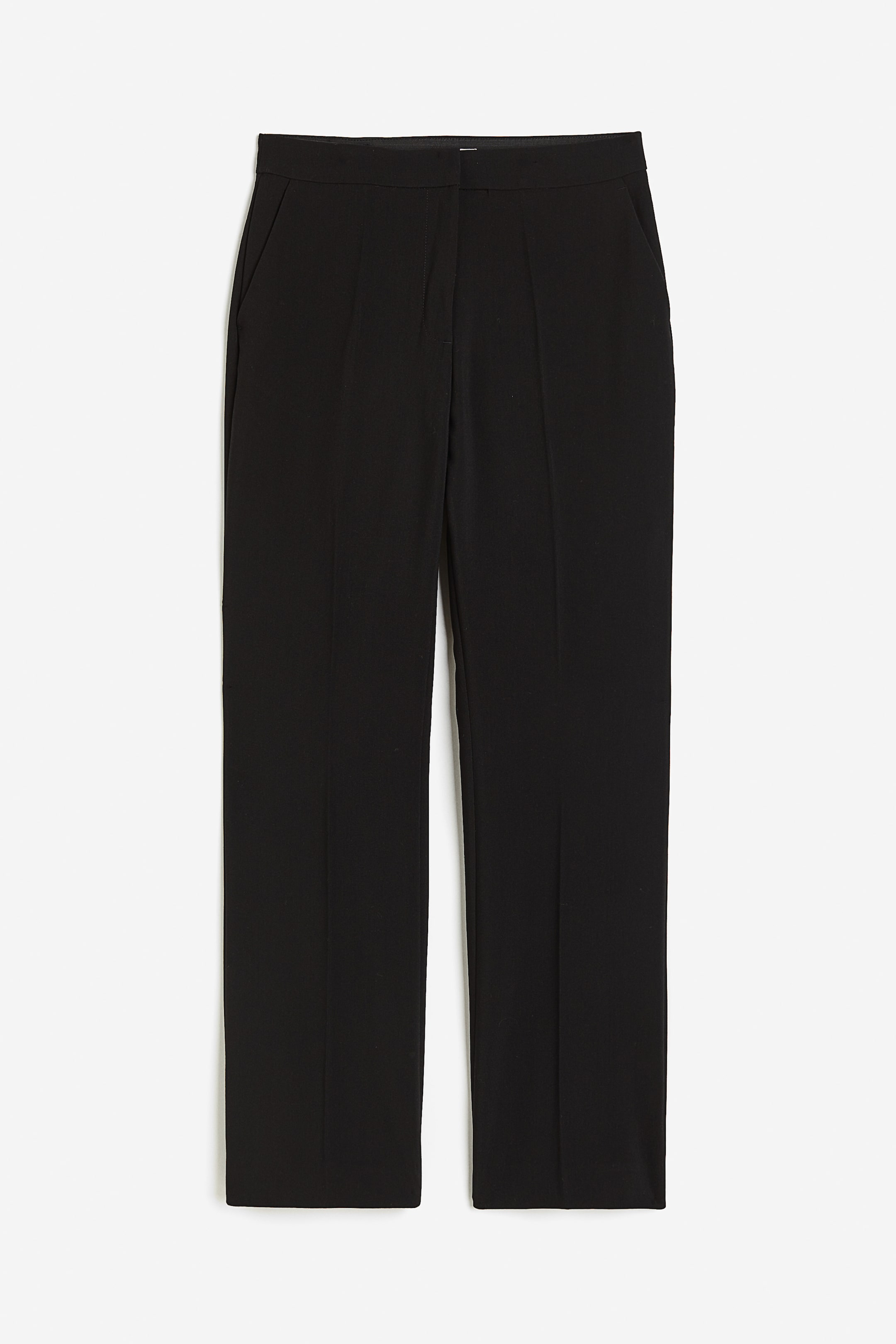 Tailored trousers - Regular waist - Long - Black - Ladies | H&M GB