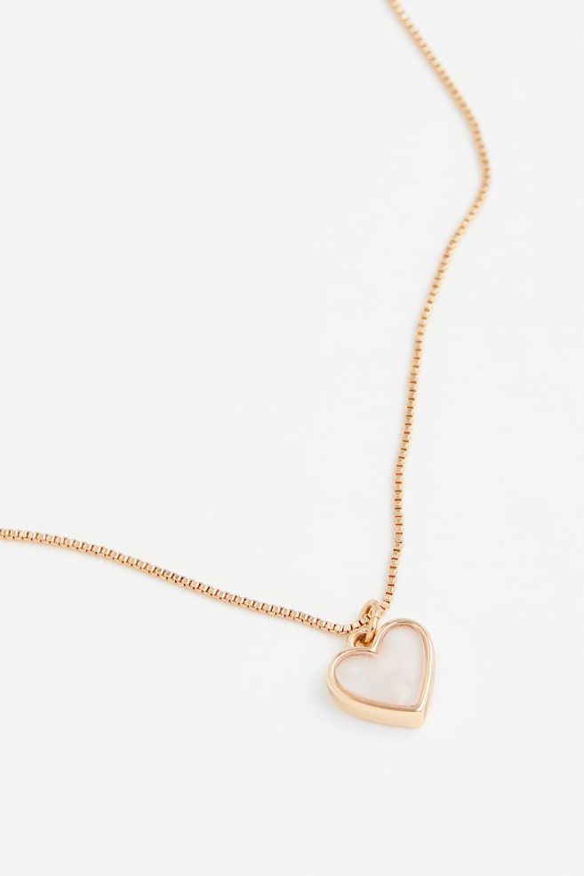 Pendant necklace - Gold-coloured/Heart/Gold-coloured/Heart - 2
