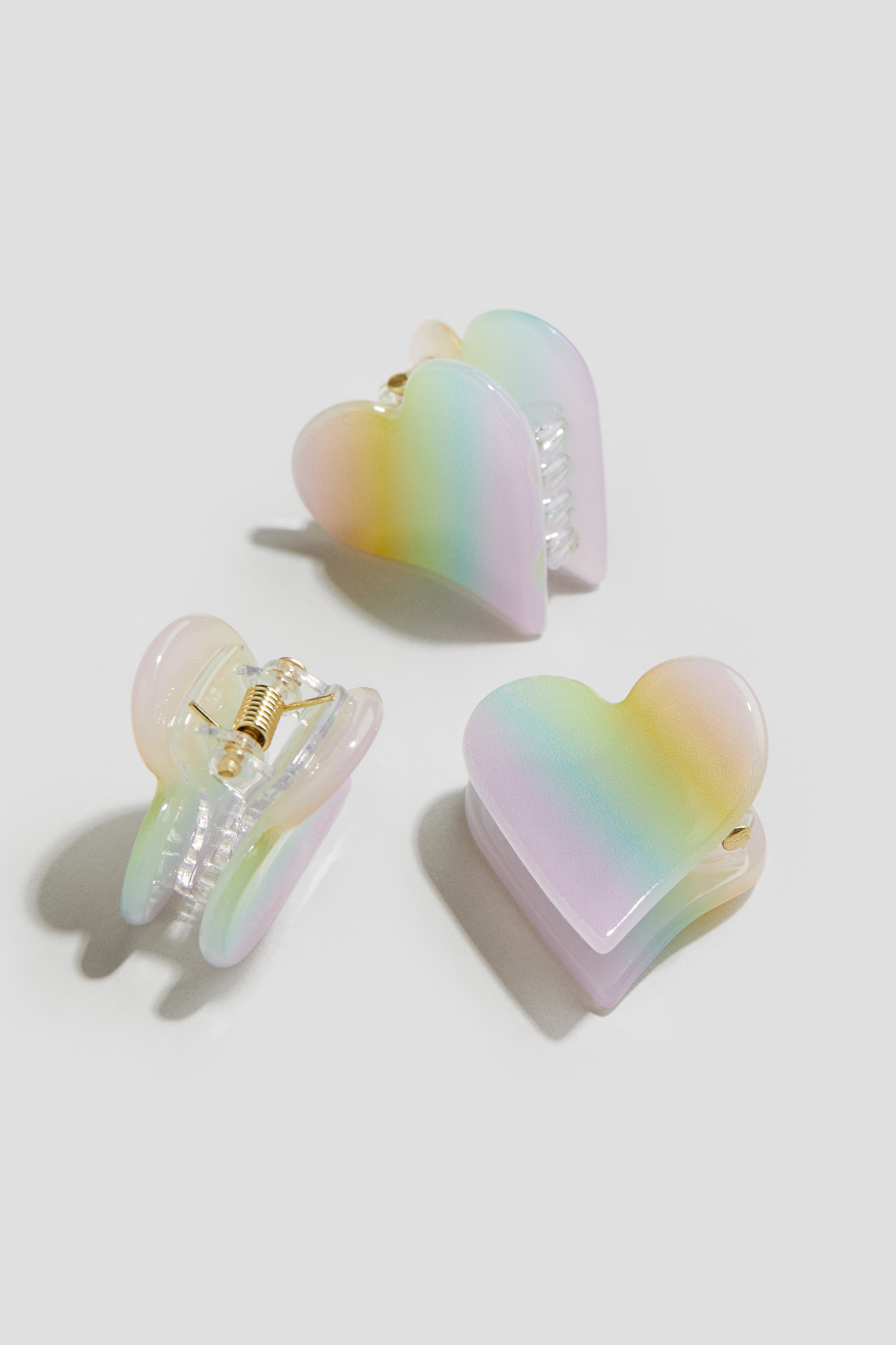 4-Pack Heart-Shaped Hair Claws