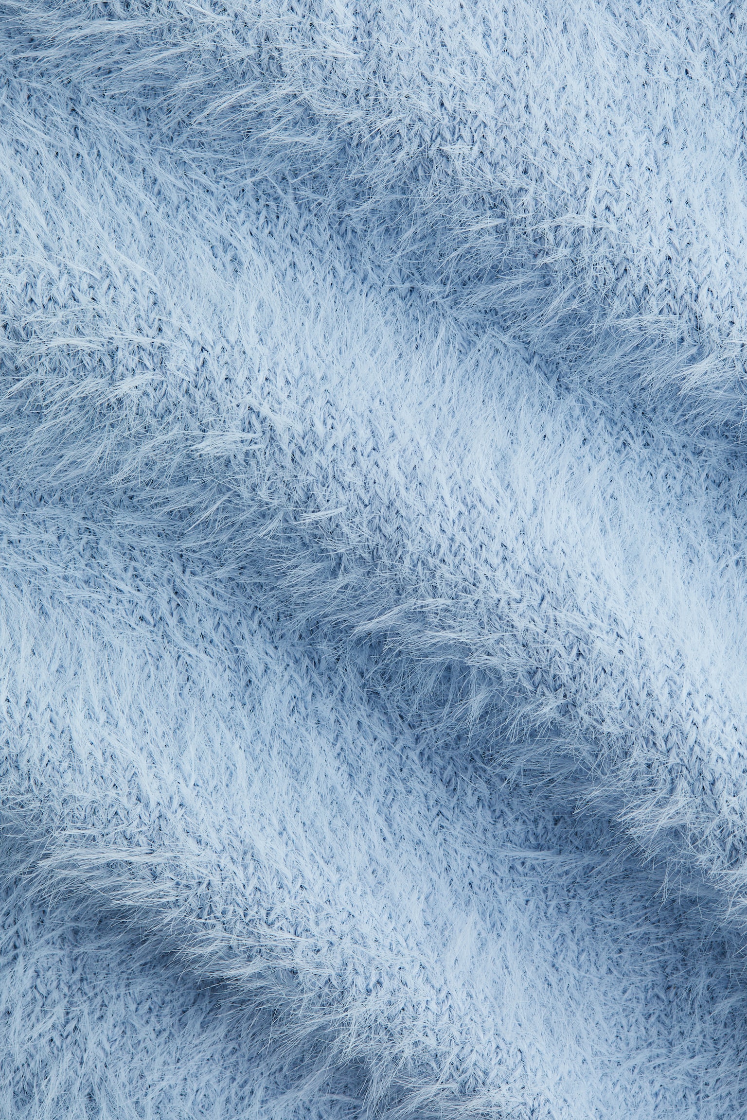Детский свитер H&M Brushed Fine-Knit, цвет: Светлый синий — фото 2