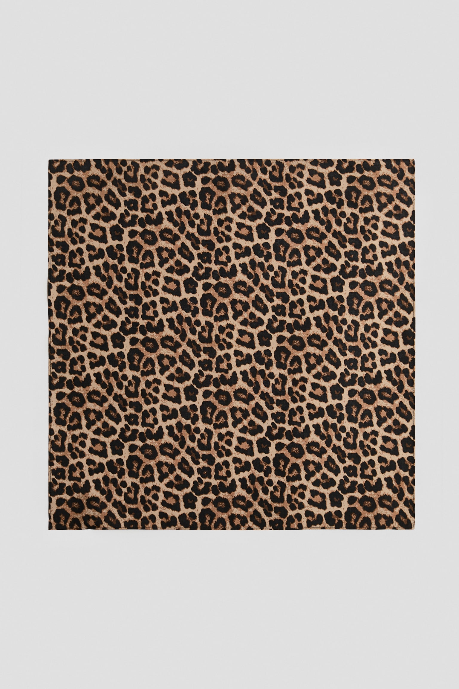 Pamučna marama sa printom - Beige/Leopard print