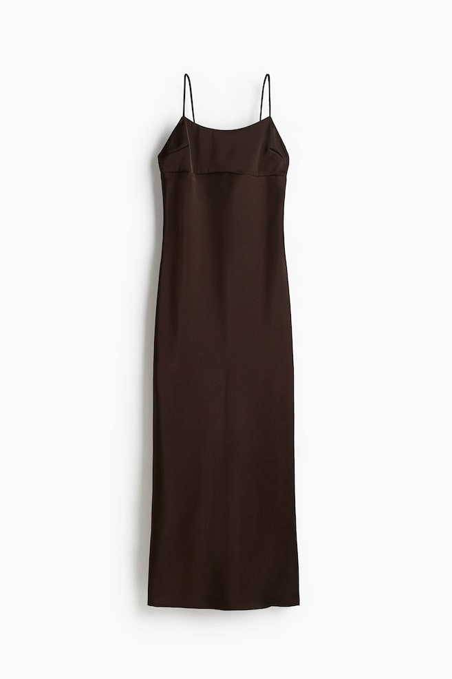 Maxivestido con lazada - Marrón oscuro/Azul pálido/Rojo vivo/Blanco - 1