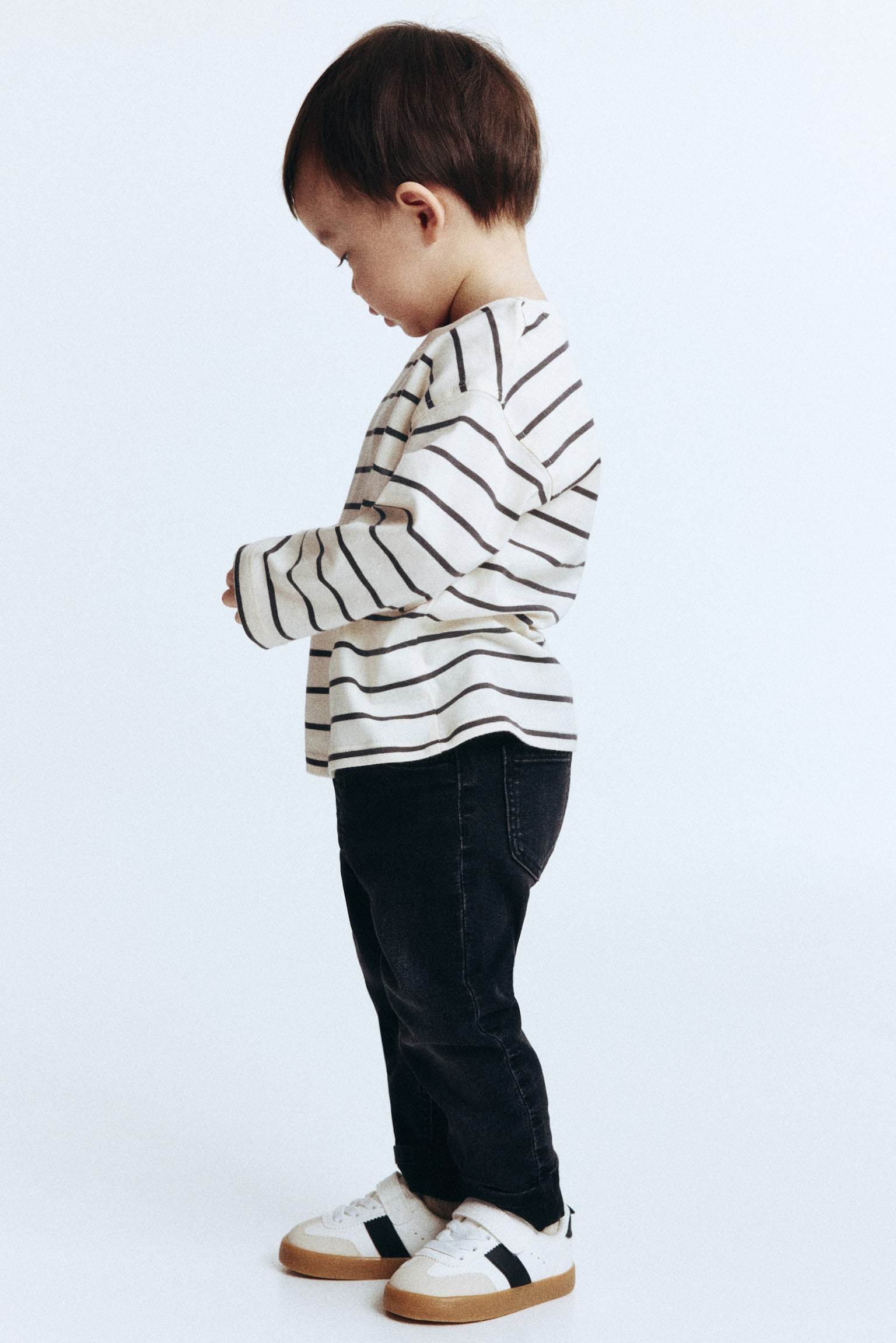 Детские джинсы H&M Slim-Fit, цвет: Чёрный — фото 5