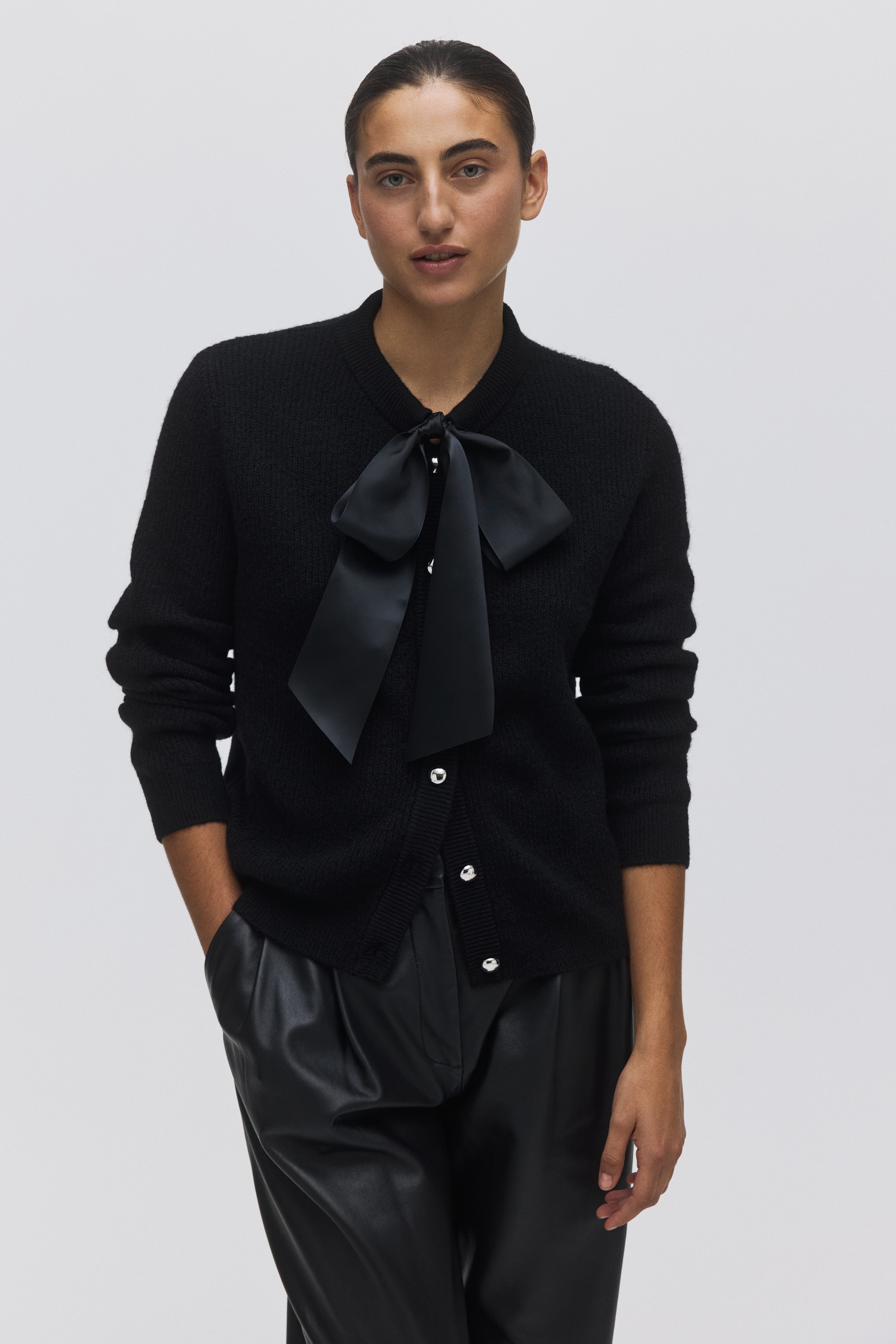 Bow-detail cardigan