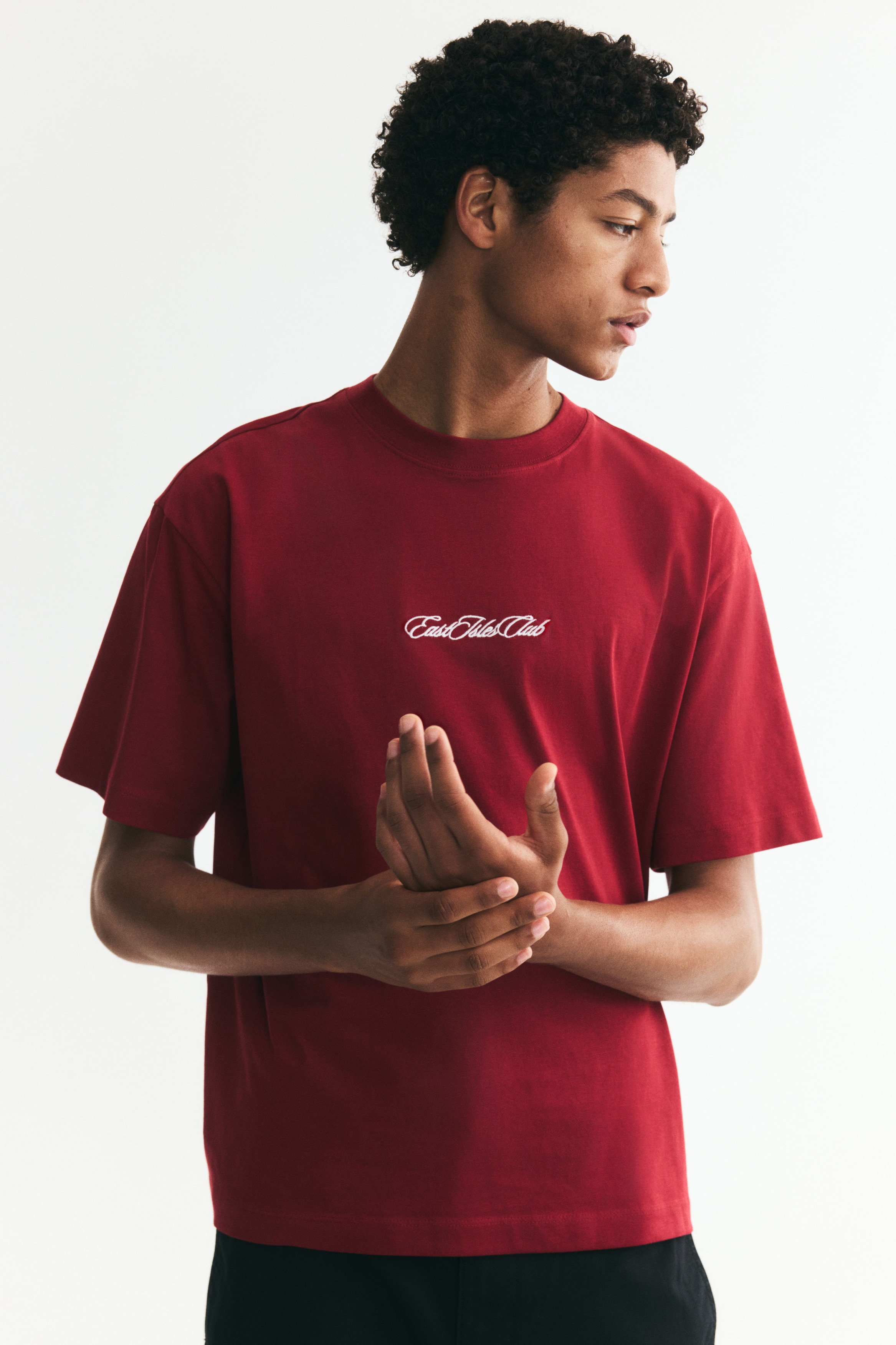 Relaxed-Fit Printed T-Shirt - Red/East Isles Club/Pale yellow/Sports Club/Navy blue/Sunset Race/Dark blue/St. Ives Hotel/Light blue/1992/White/Track Unit TRK/White/St. Ives Hôtel/Gray melange/Sport Gear 86/Cream/Sports Soc.