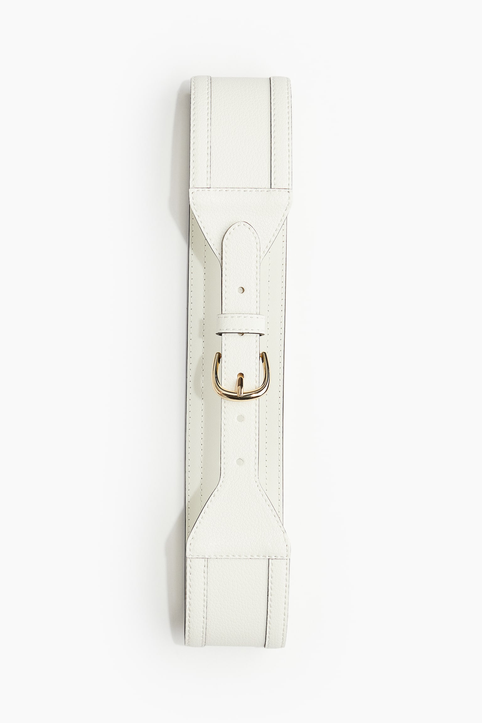 Wide Waist Belt - White - 1