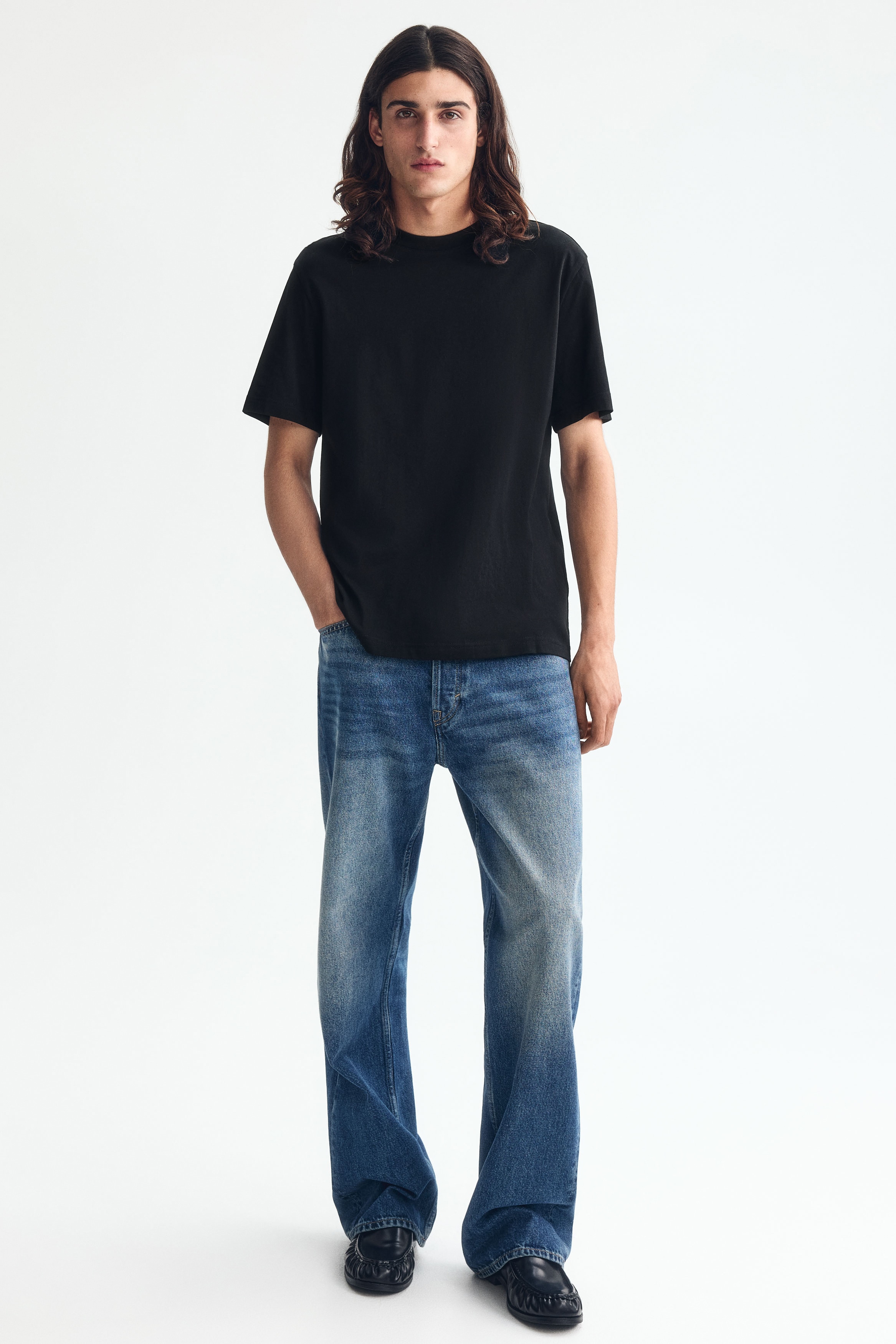 T-shirt Regular Fit - Μαύρο/Λευκό/Πορτοκαλί/Ναυτικό μπλε/Σκούρο γαλαζοπράσινο/Σκούρο γκρι/Πετρόλ/Σκούρο χακί/Γκρι μελανζέ/Καφέ/Χακί/Μπεζ/Λιλά/Δαμασκηνί/Πράσινο