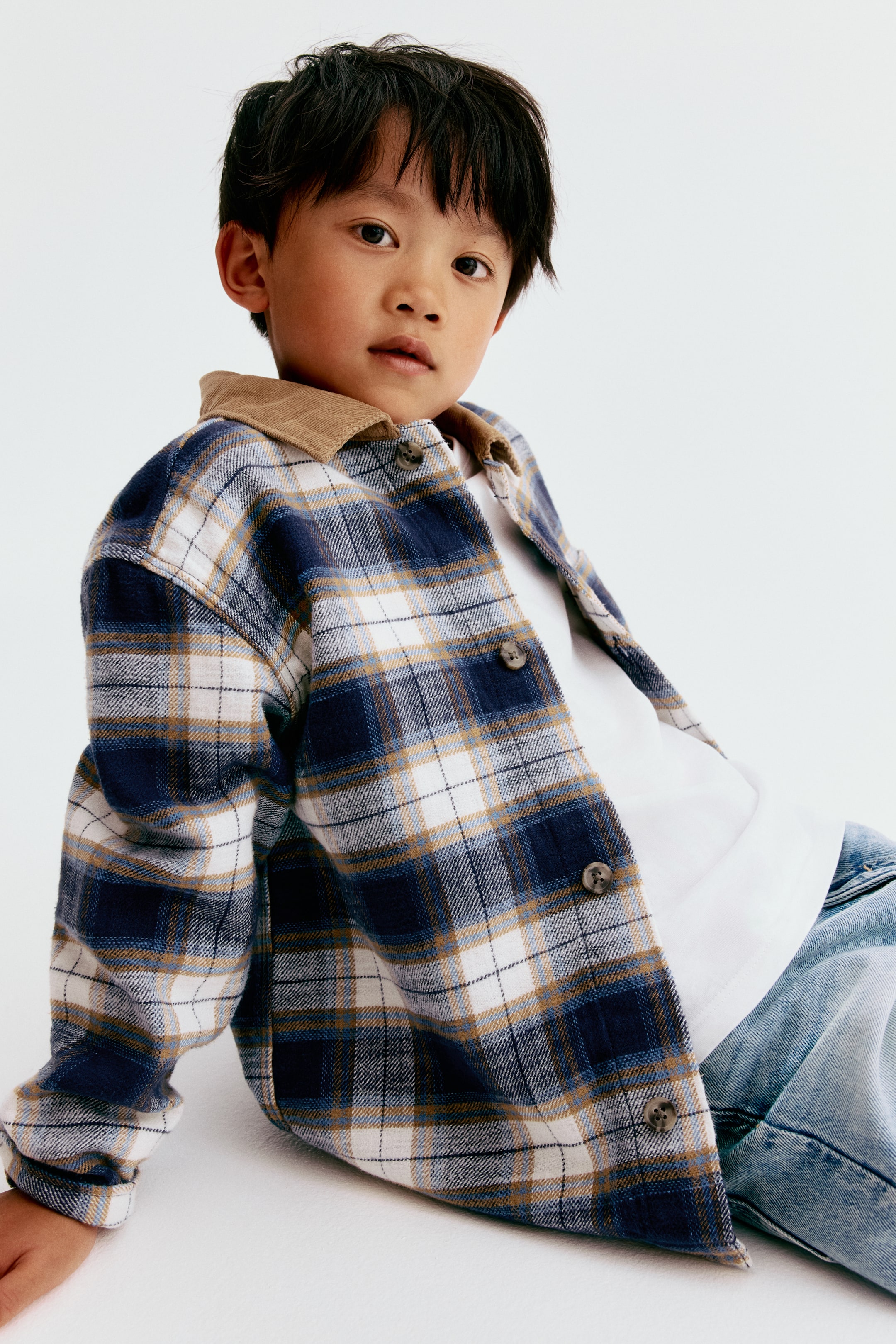 Детские топы H&M Cotton Flannel Overshirt — фото 4
