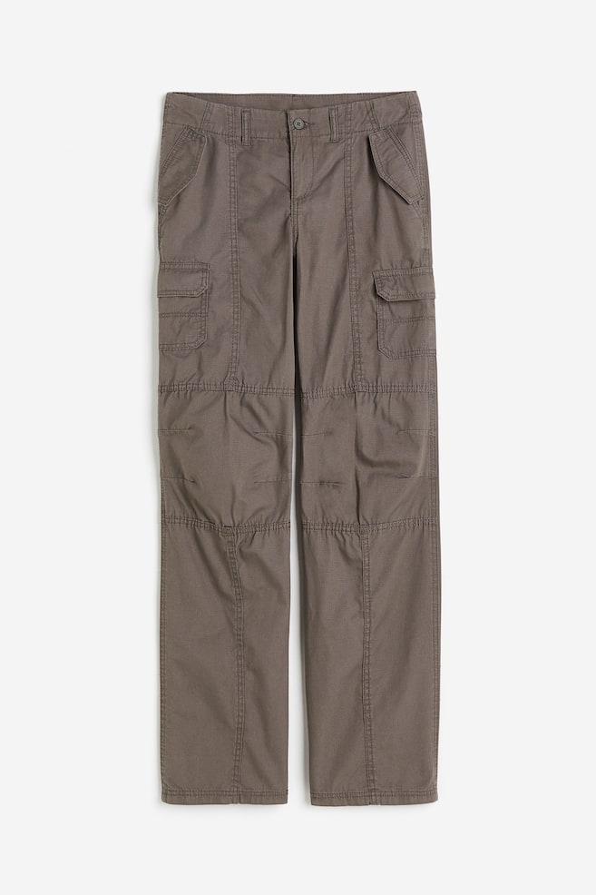 Low-waisted cargo trousers - Dark greige/Light khaki green/Dark grey/Light beige/dc/dc - 2