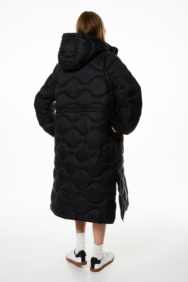 Quilted puffer coat - Black - 6